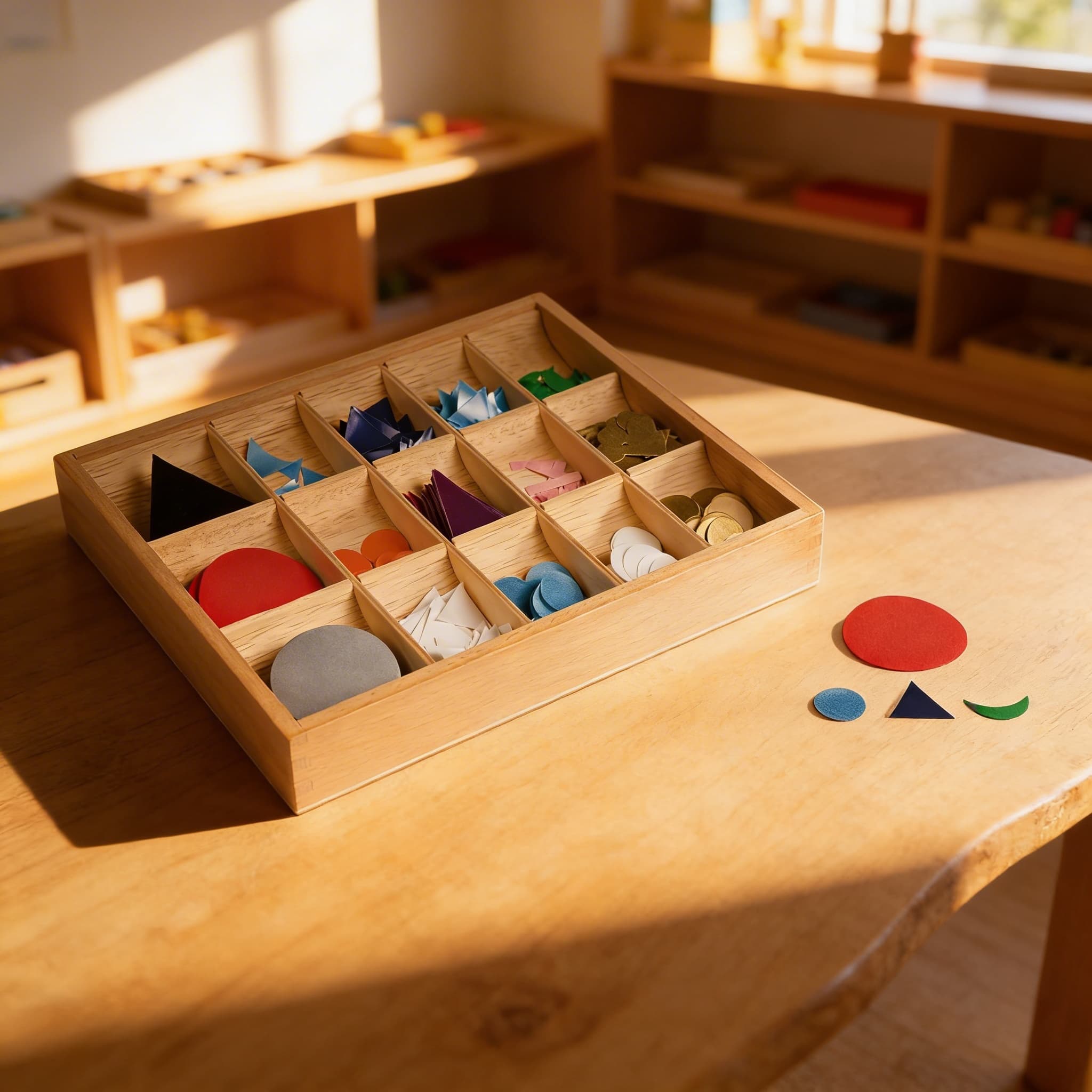 Grammatiksymbole Box — Aufbewahrung für Papier-Sprachsymbole — Im Einsatz