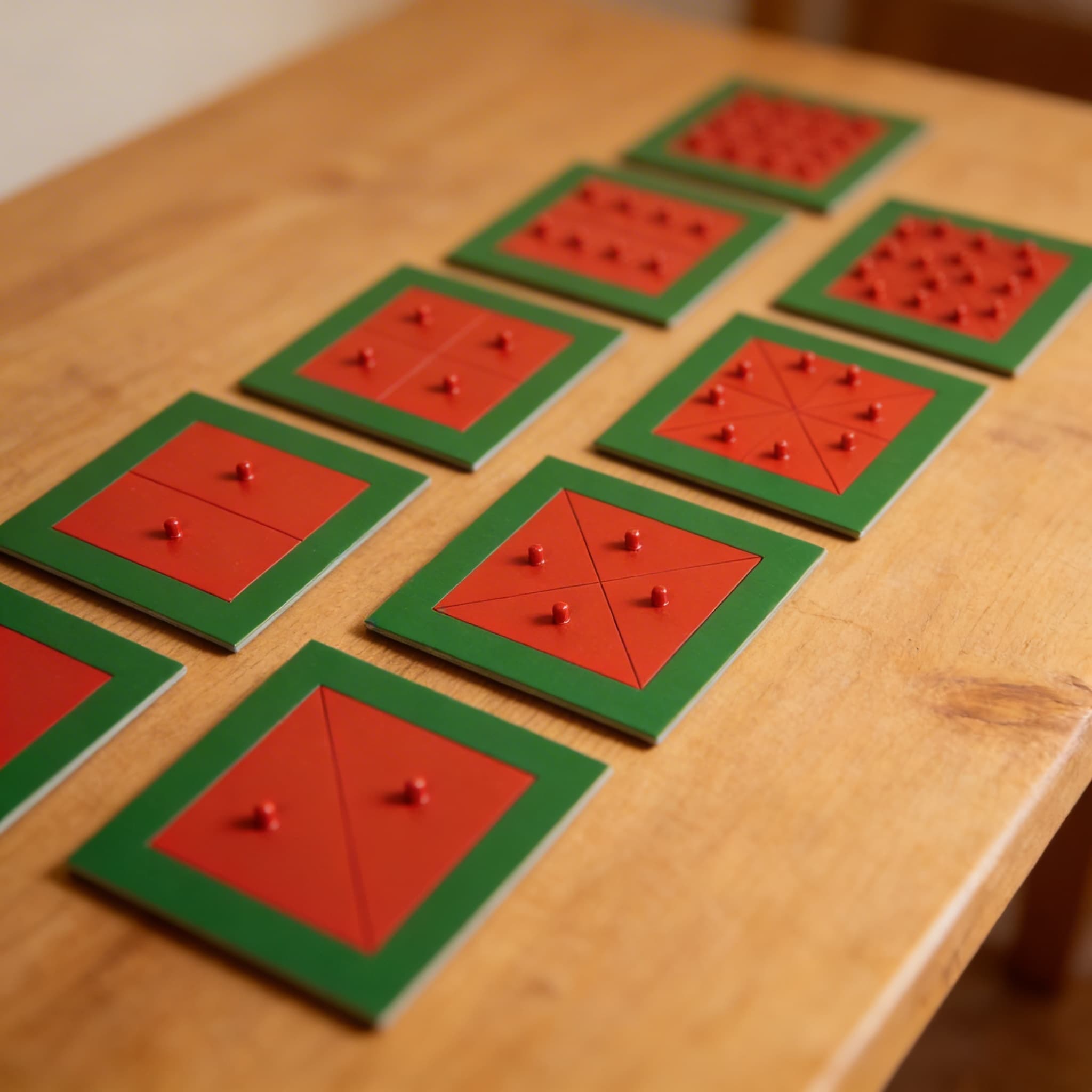 Metallquadrate: 9 Platten — Detailansicht