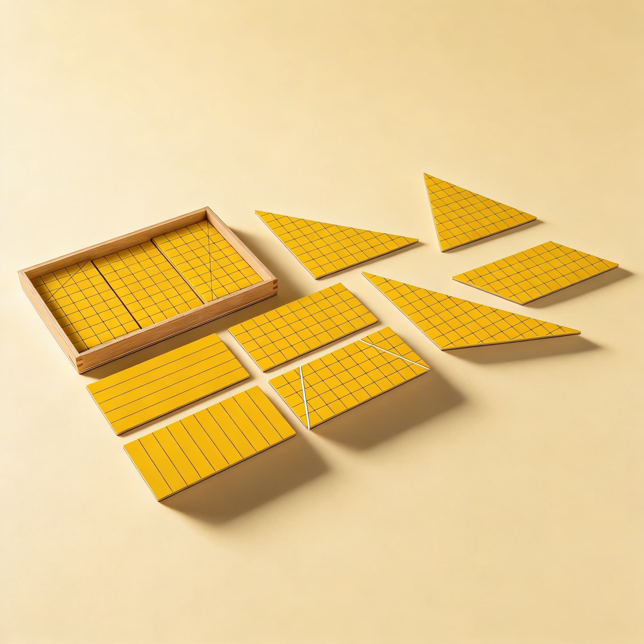 Gelbe Dreiecke für Flächenberechnung — Katalogansicht