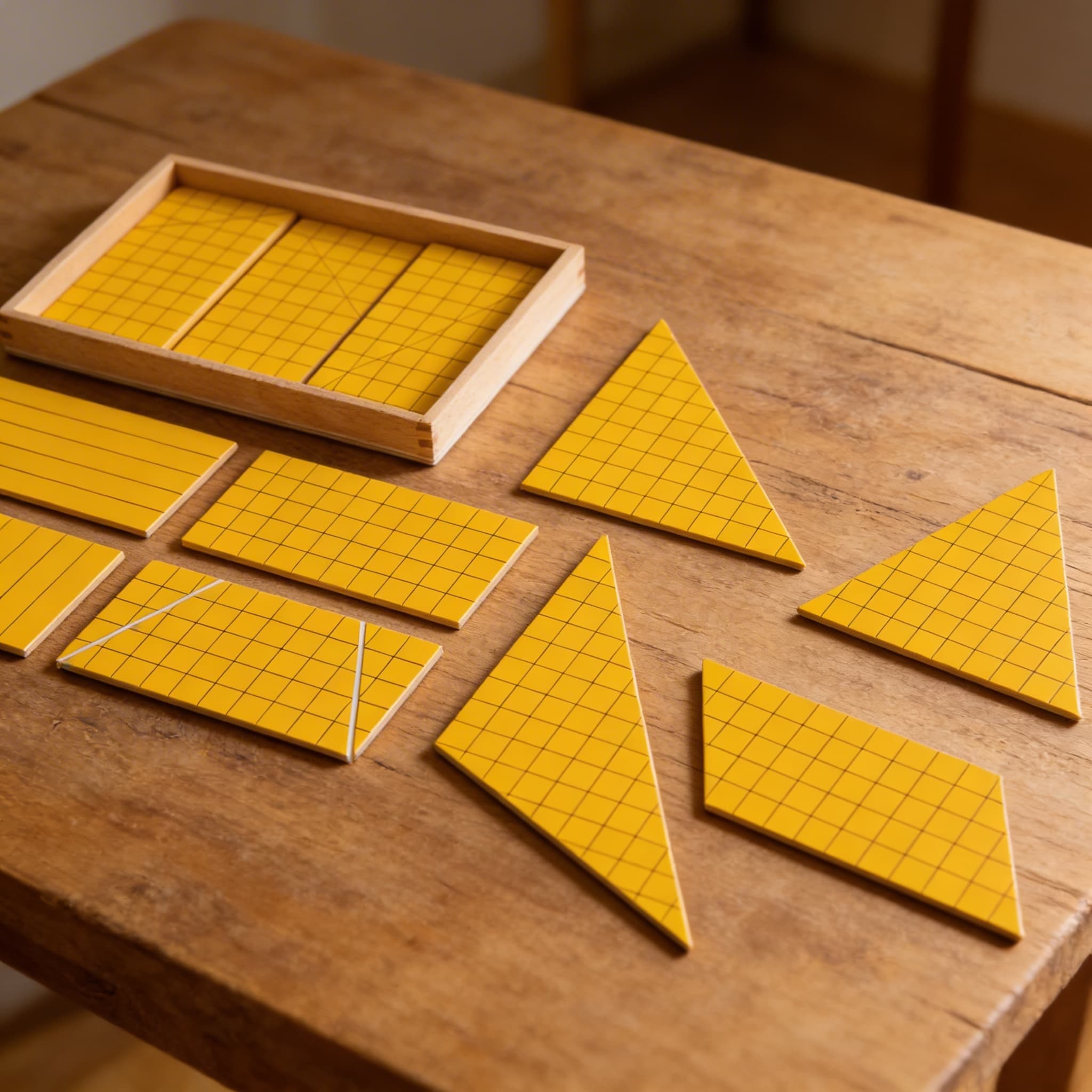 Gelbe Dreiecke für Flächenberechnung — Detailansicht