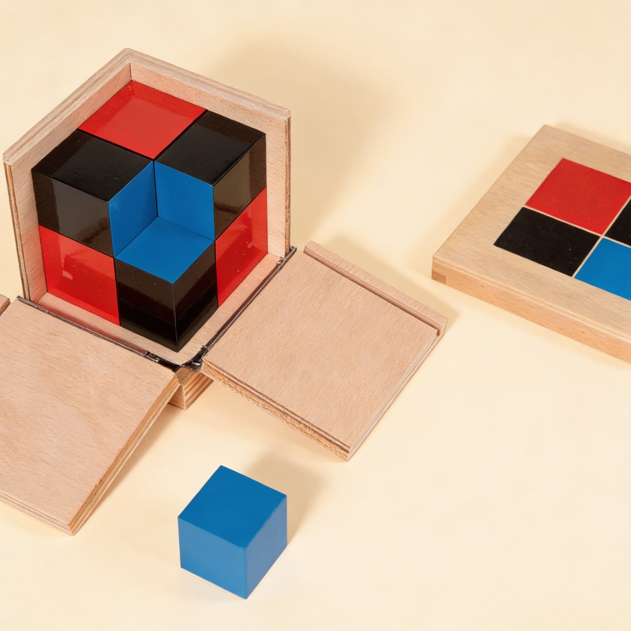 Binomická kostka — algebraické koncepty prostřednictvím smyslů — Boční pohled