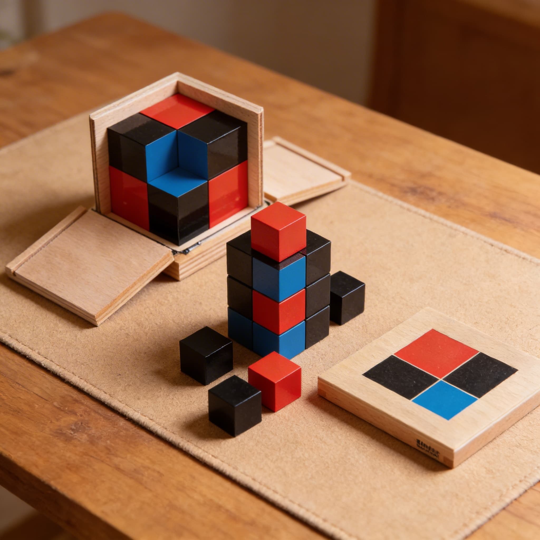 Binomická kostka — algebraické koncepty prostřednictvím smyslů — Detailní pohled