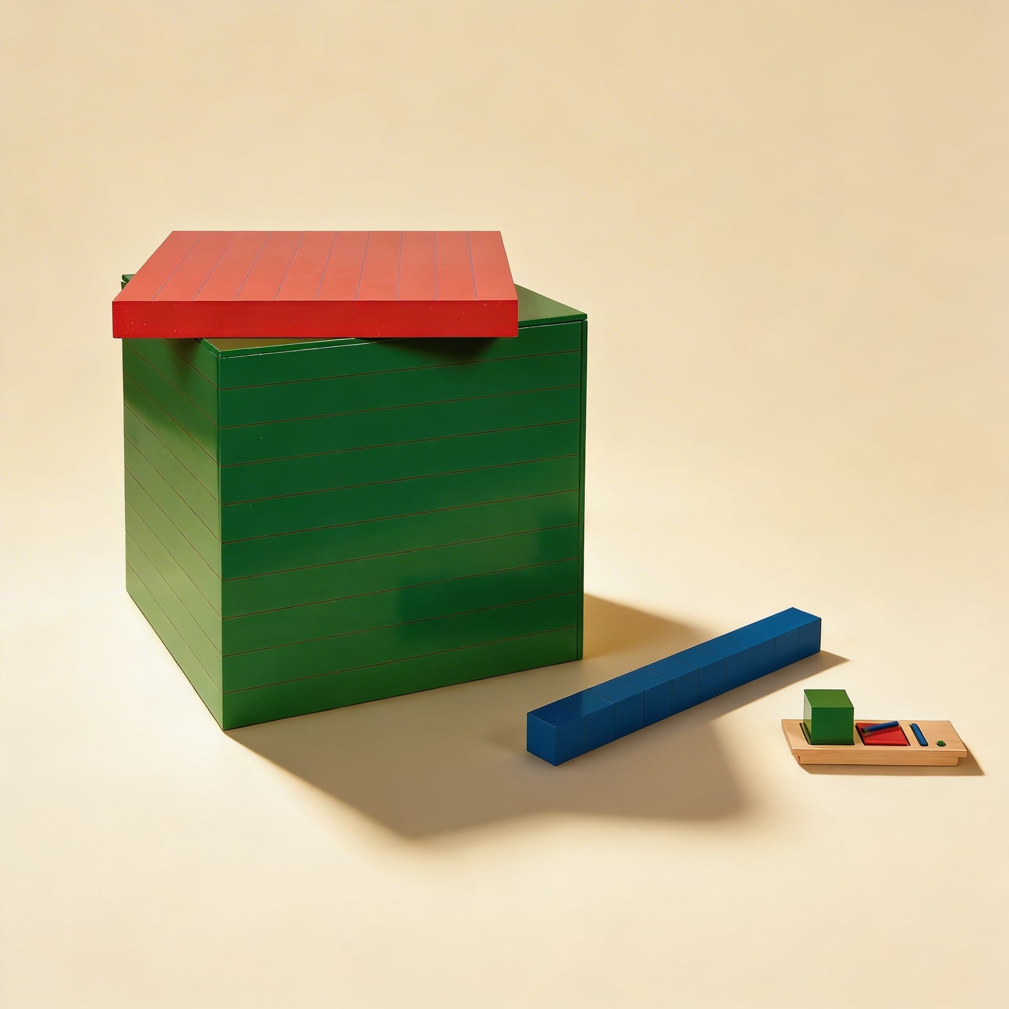 Geometrische Zahlenhierarchie — mathematische Beziehungen durch Körper — Katalogansicht