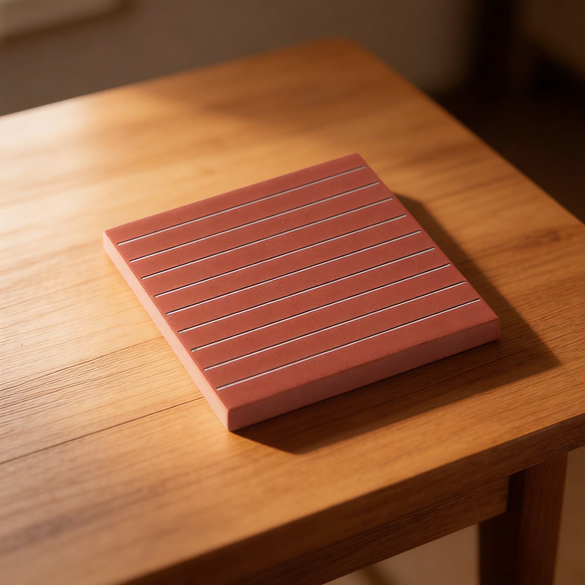 Červená Hierarchická Tabulka — 50×50×5mm Matematická — Detailní pohled