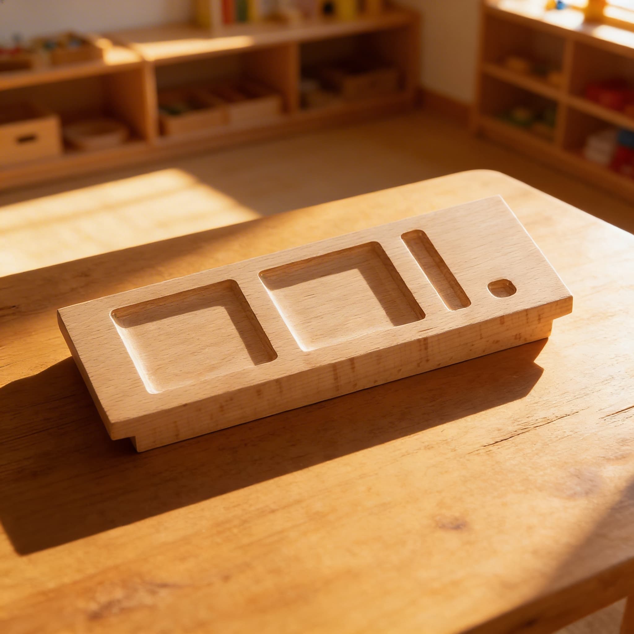 Zahlenhierarchie: Tablett für kleine Teile — Im Einsatz