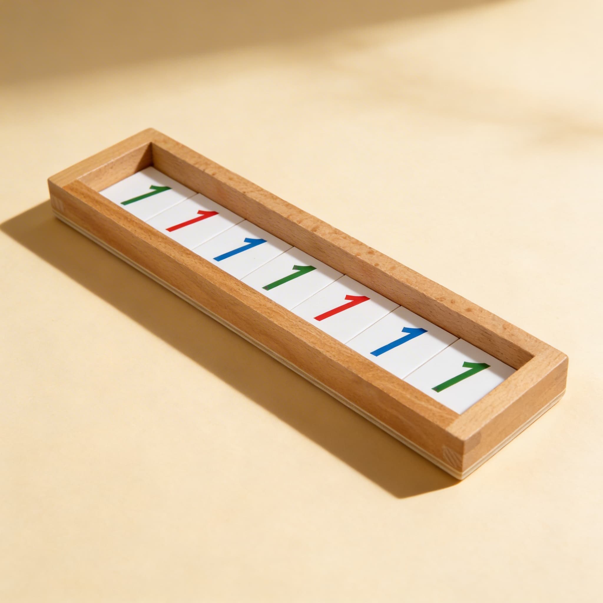 Karty geometrické hierarchie čísel — posuvné dlaždice — Boční pohled