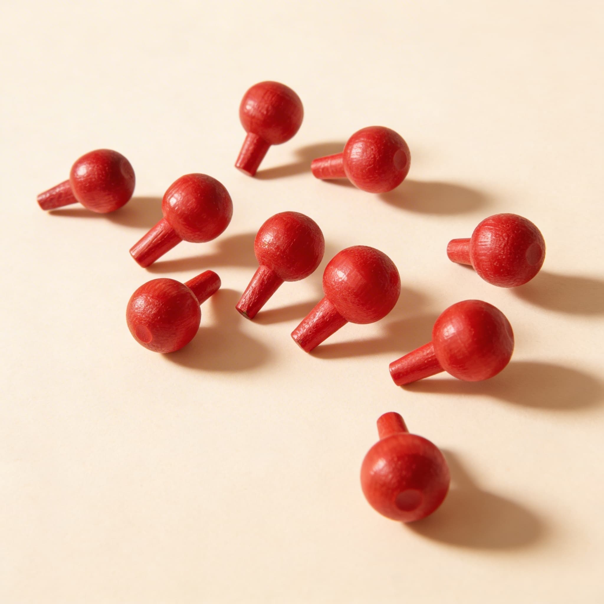 Stifte für das algebraische Steckbrett: Rot (10) — Seitenansicht