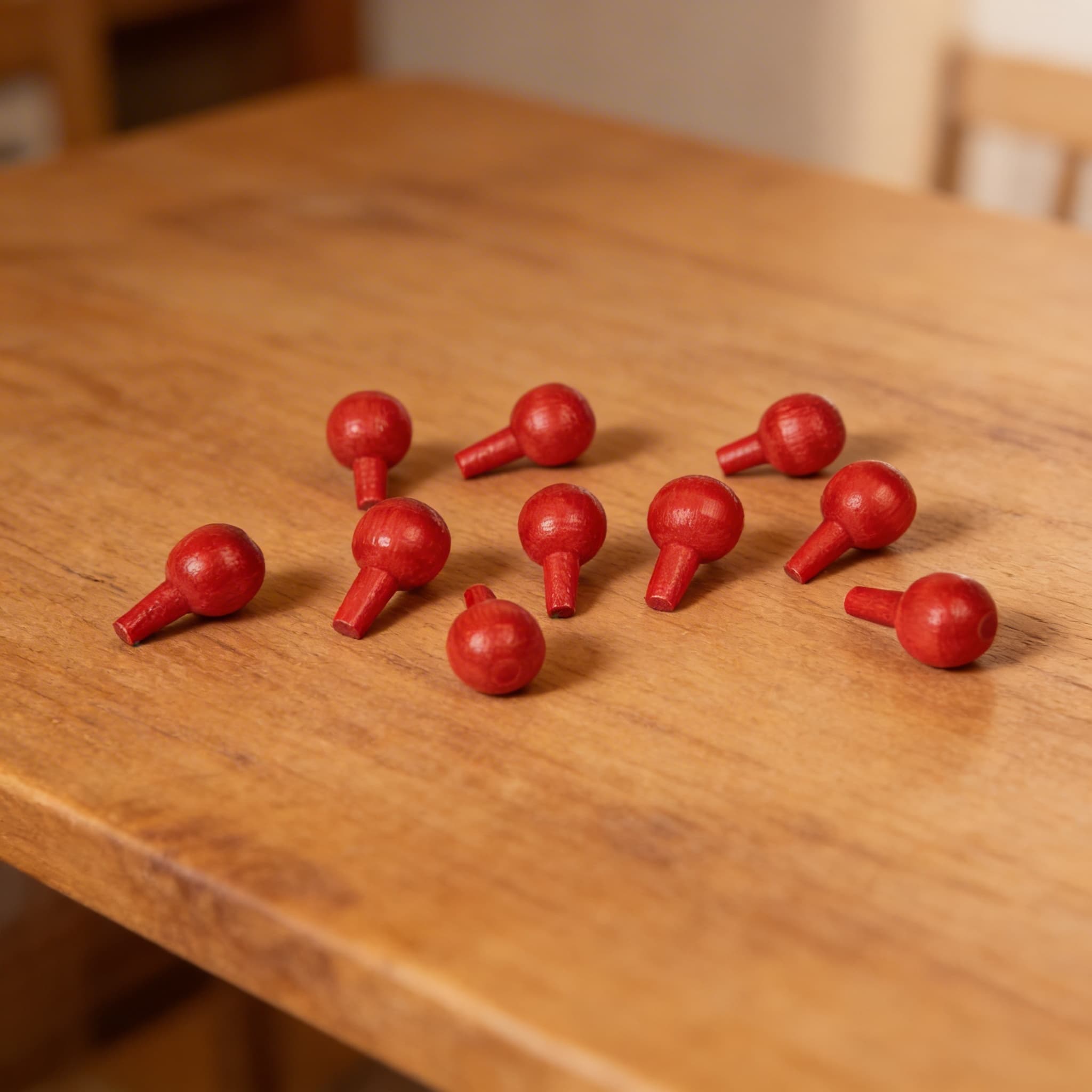 Stifte für das algebraische Steckbrett: Rot (10) — Detailansicht