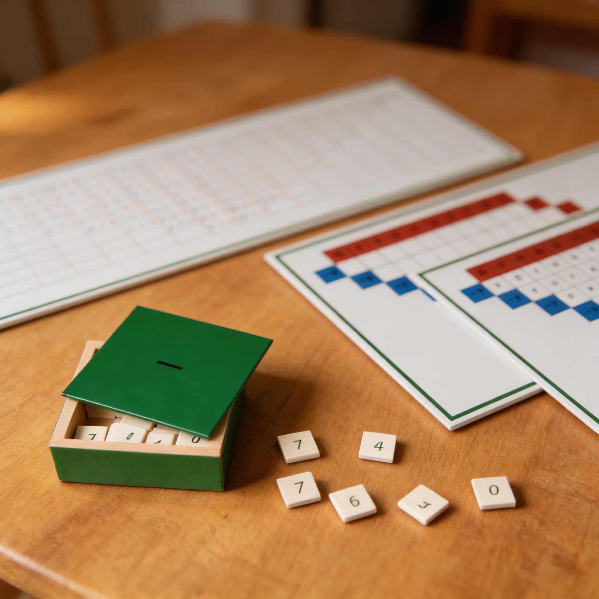 Pracovní tabulky odčítání — Detailní pohled