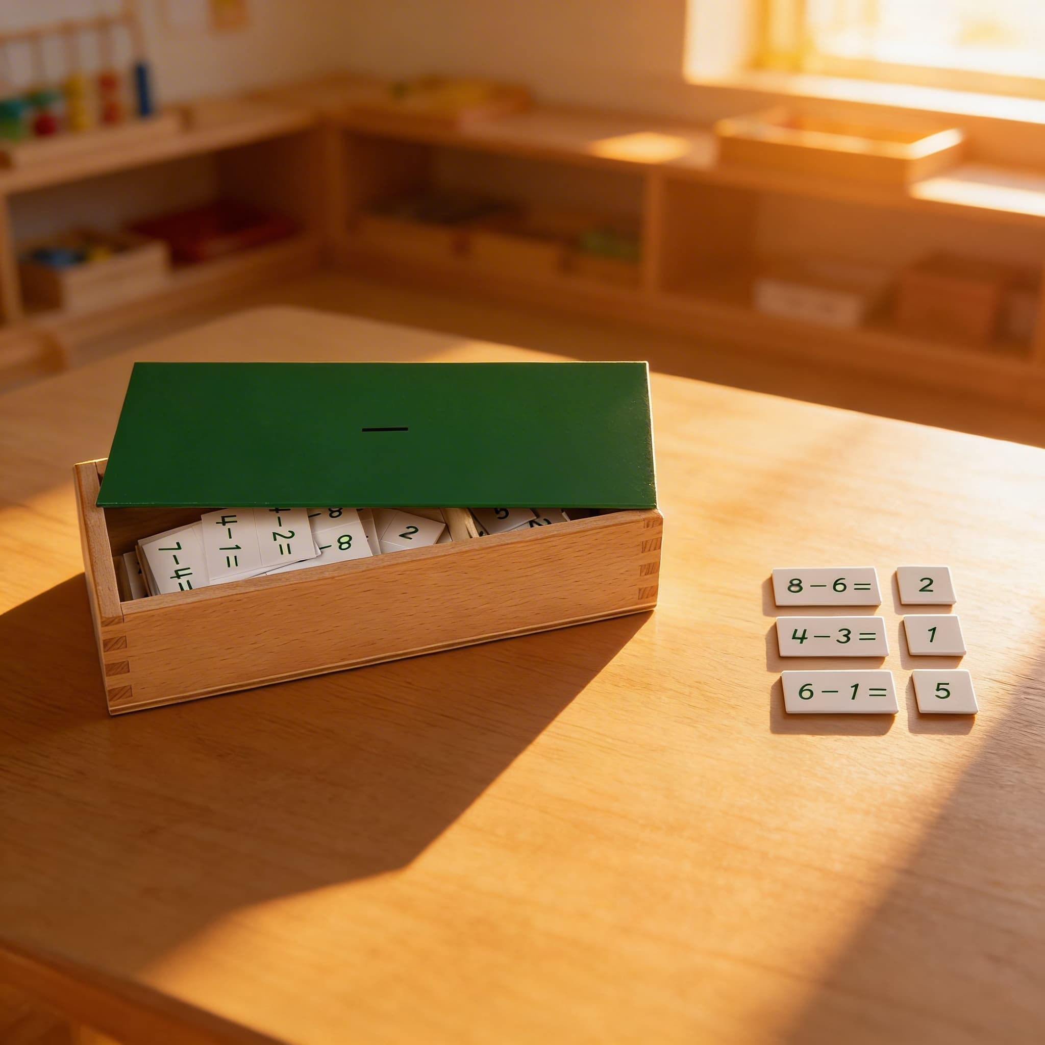 Subtraktionsbox — Selbstkontrollierende Rechenpraxis — Im Einsatz