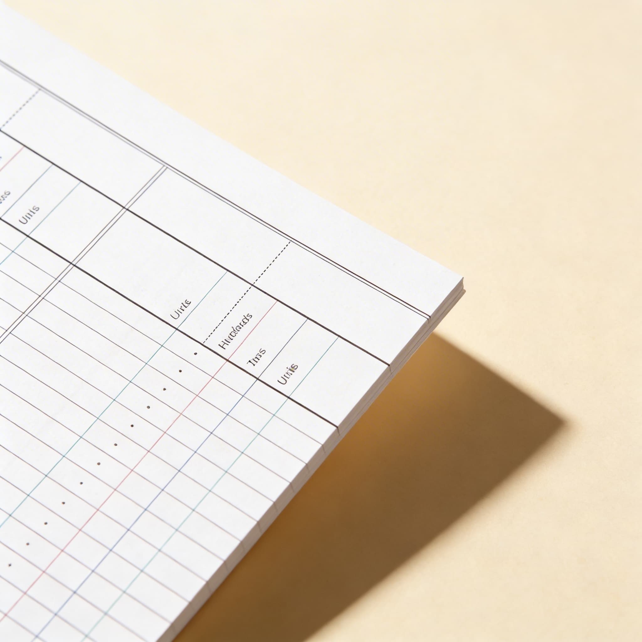 Kleiner Perlenstab-Rahmen Papier — Arbeitsblätter Stellenwerte — Seitenansicht