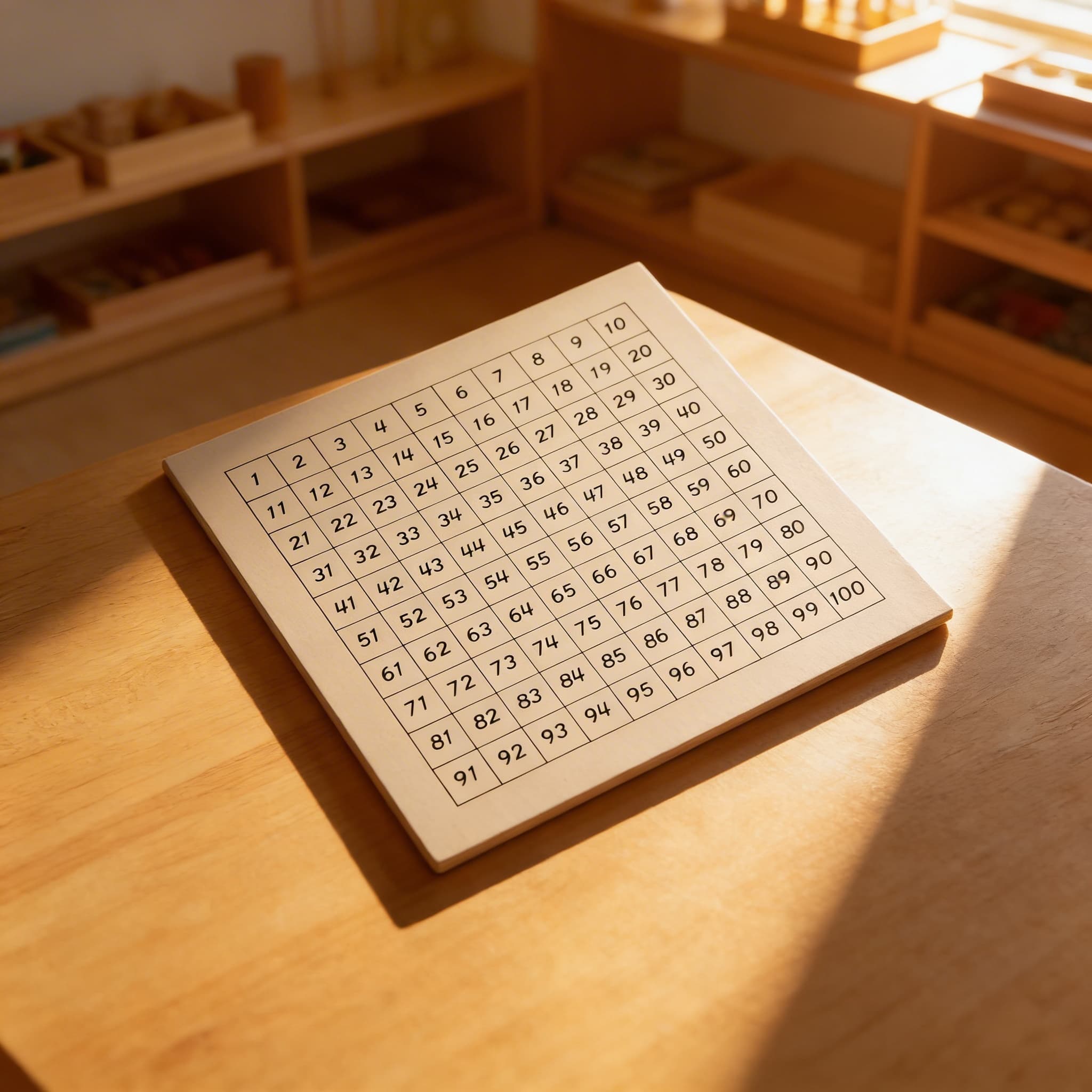 Kontrolná tabuľka: stovková tabuľa — Pri použití