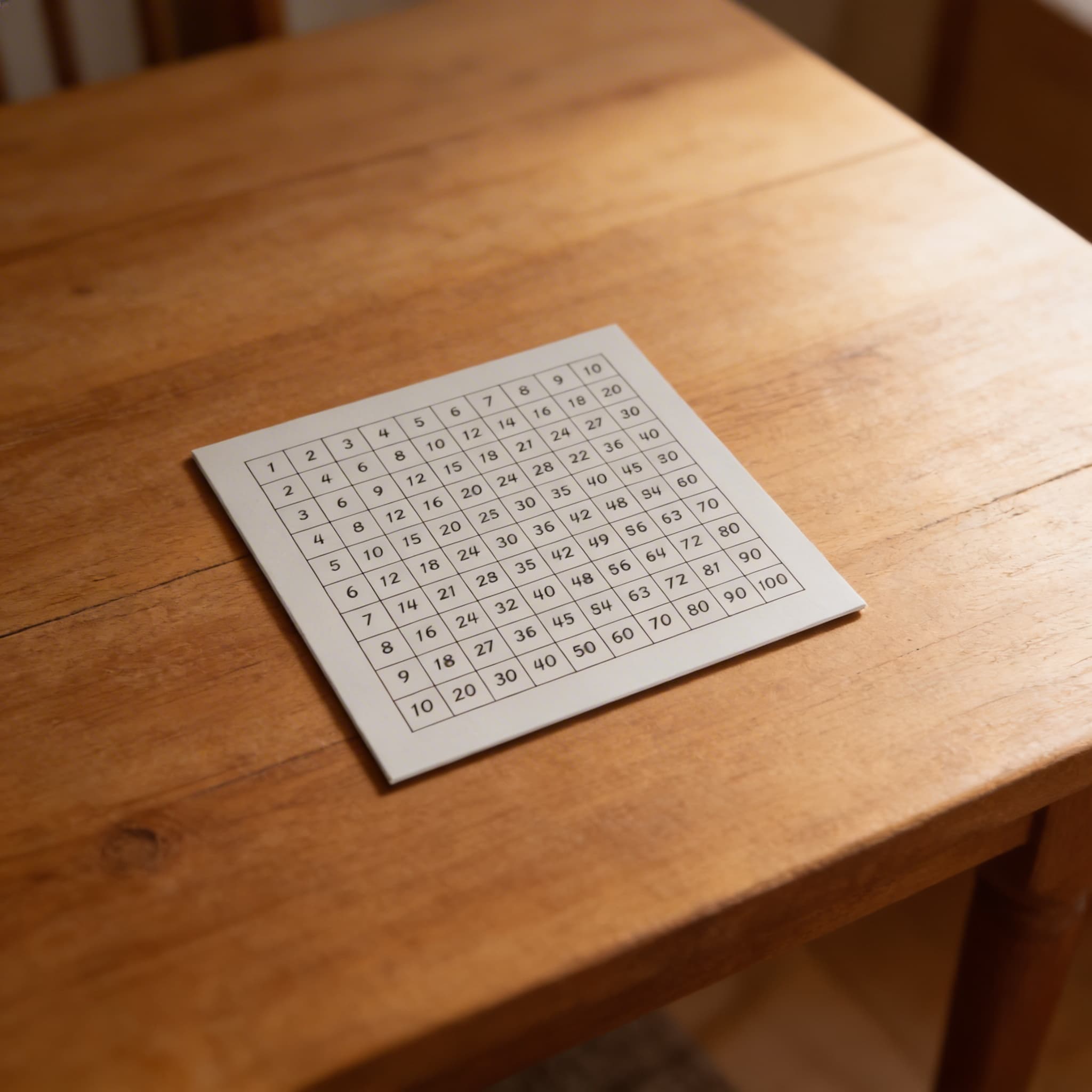 Kontrolní tabulka: Pythagorova tabule — Detailní pohled