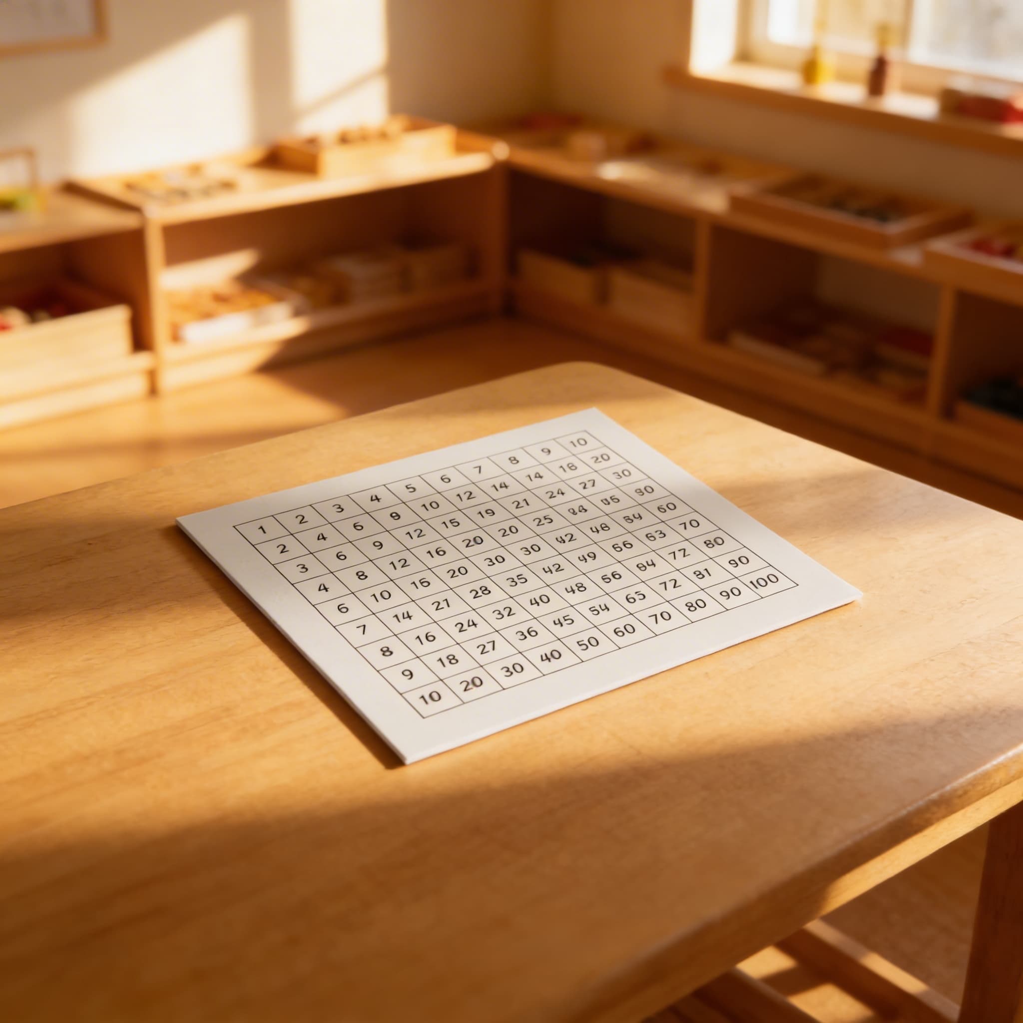 Kontrolní tabulka: Pythagorova tabule — Při použití