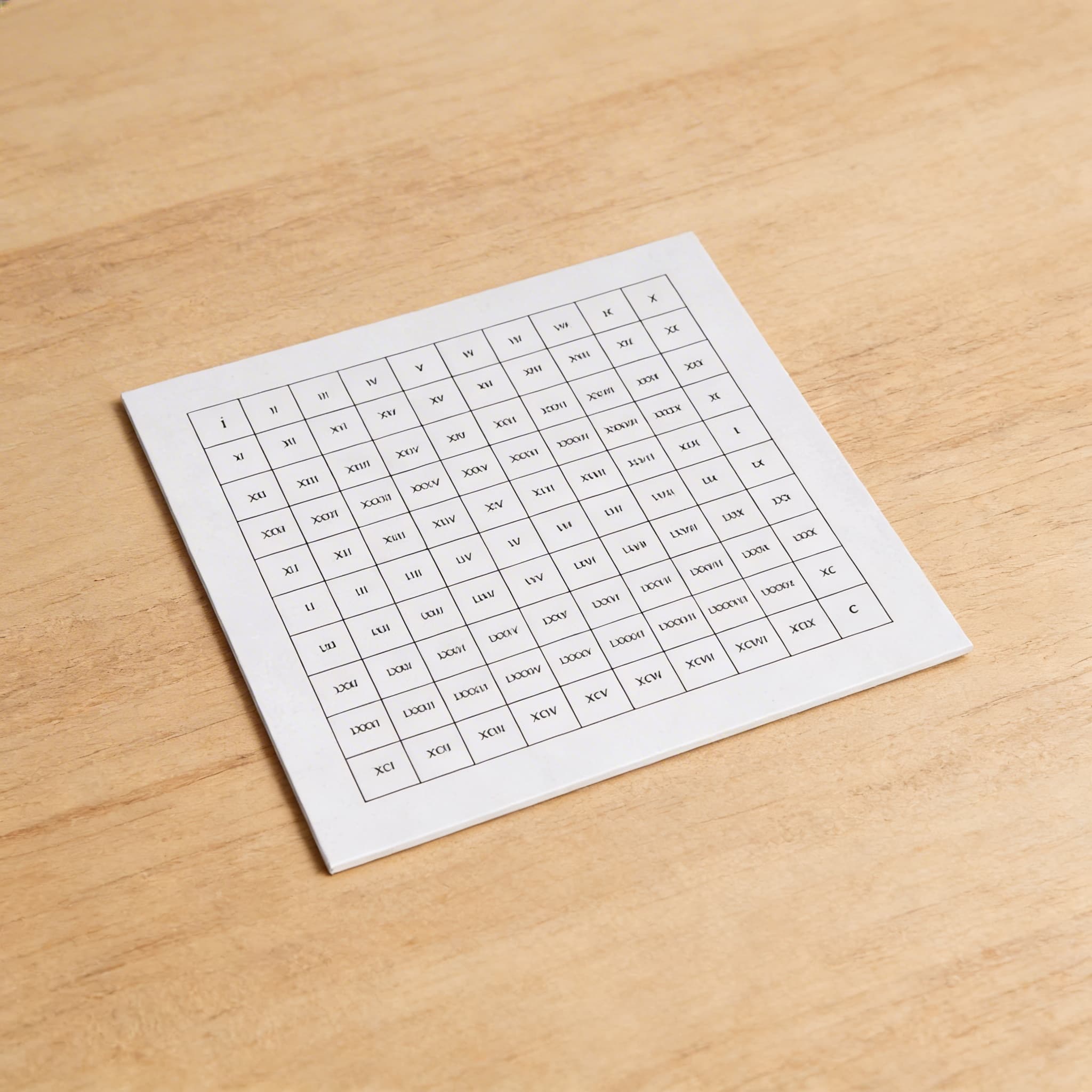 Kontrolní tabulka: stovková tabule s římskými číslicemi — Boční pohled