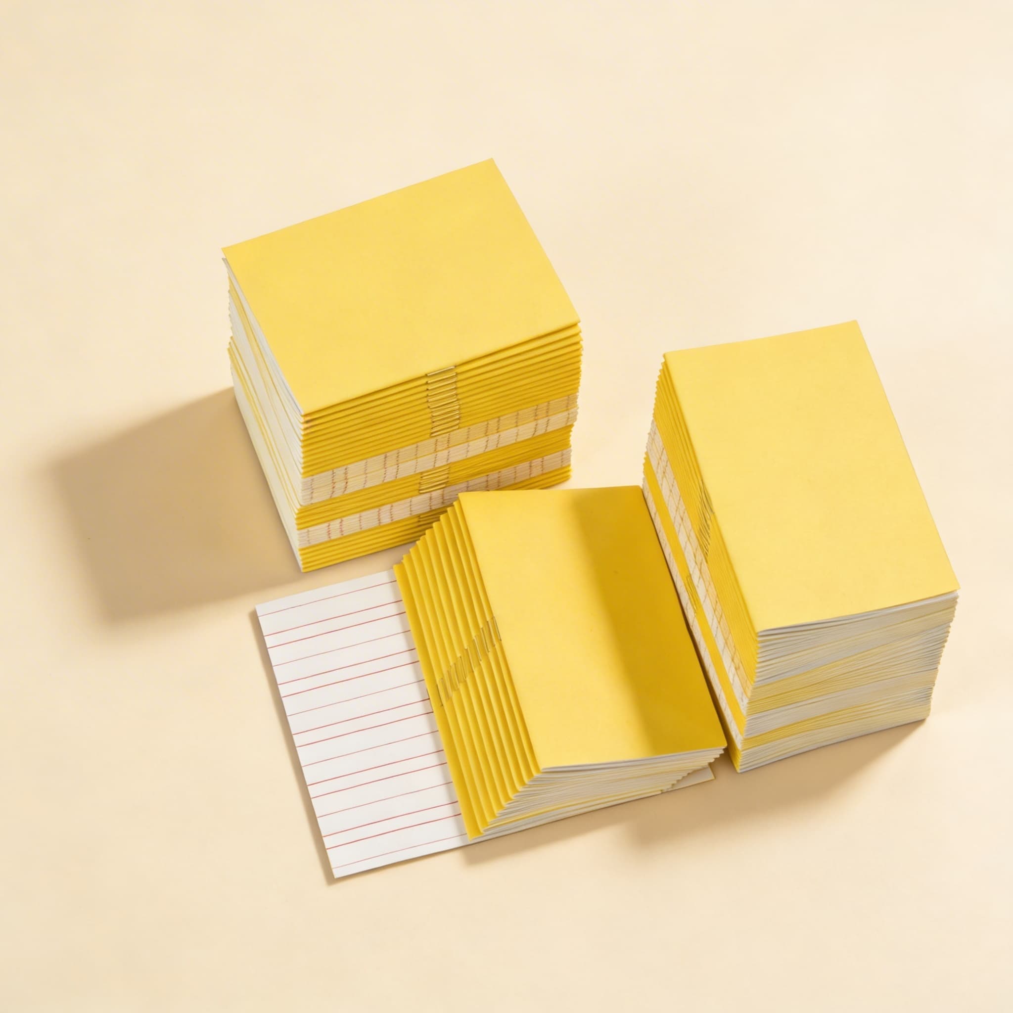 Psací sešity: Žluté - Malé (100) — Boční pohled