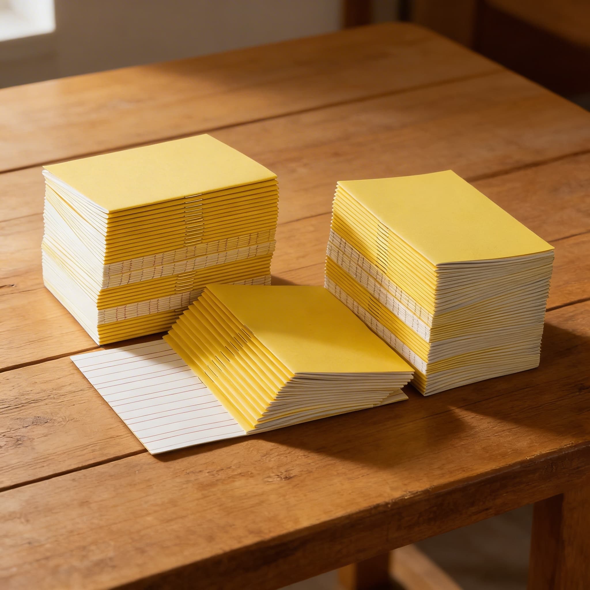 Psací sešity: Žluté - Malé (100) — Detailní pohled