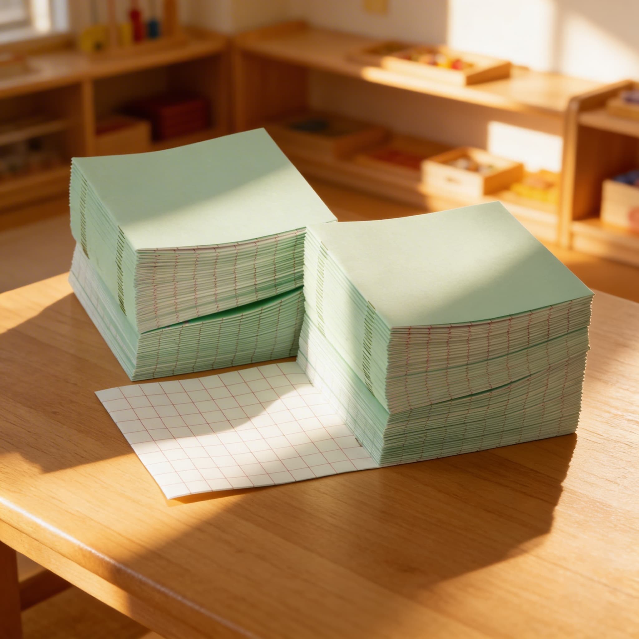 Aritmetické sešity: zelené — velké (100 ks) — Při použití