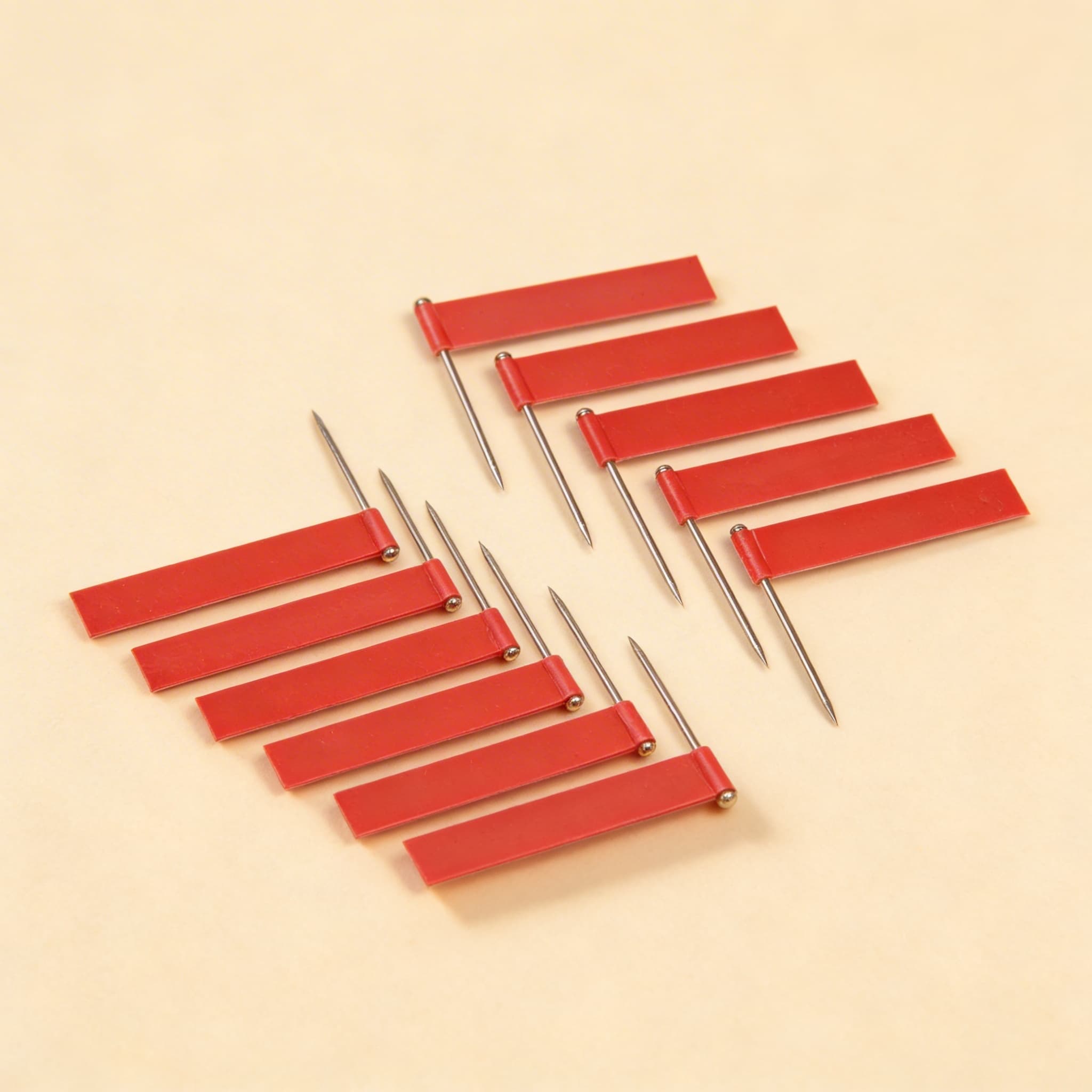 Extra vlaječky: Červené (10 ks) — Boční pohled