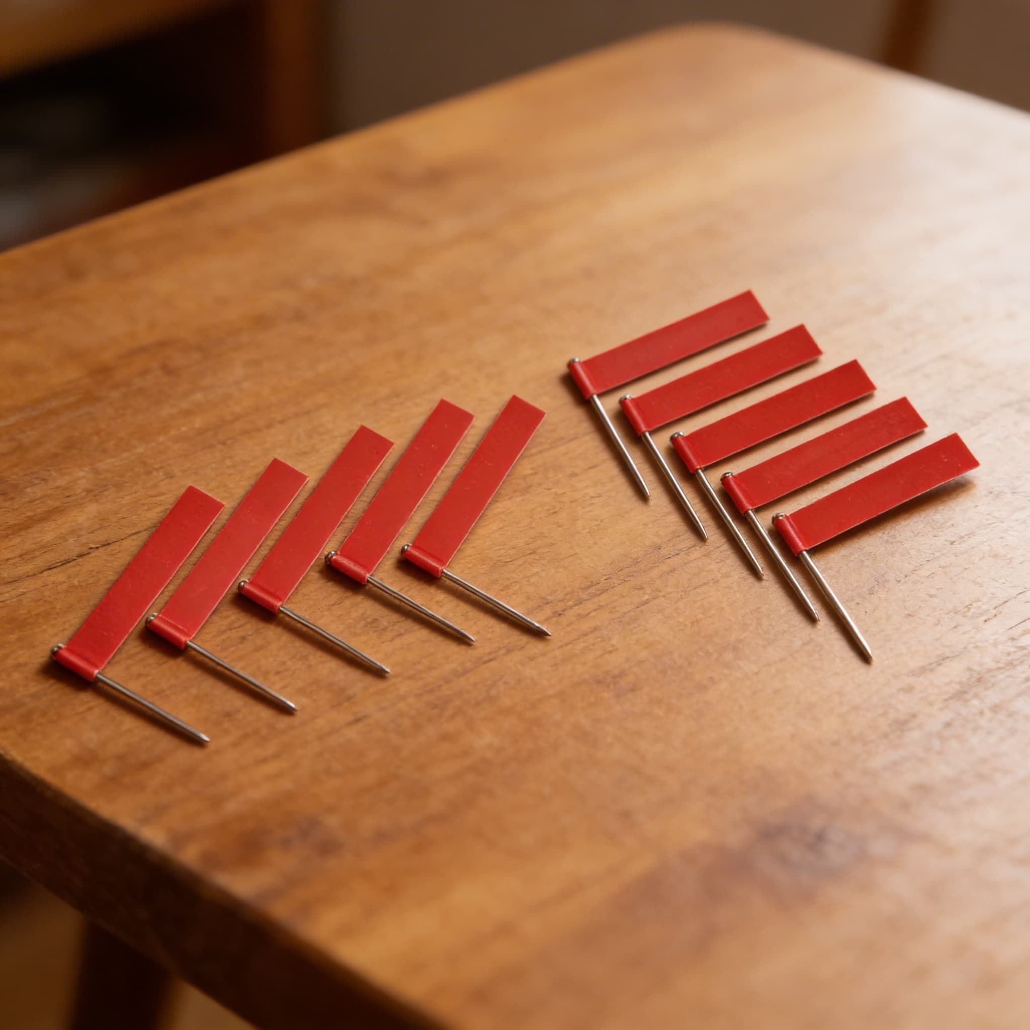 Extra vlaječky: Červené (10 ks) — Detailní pohled