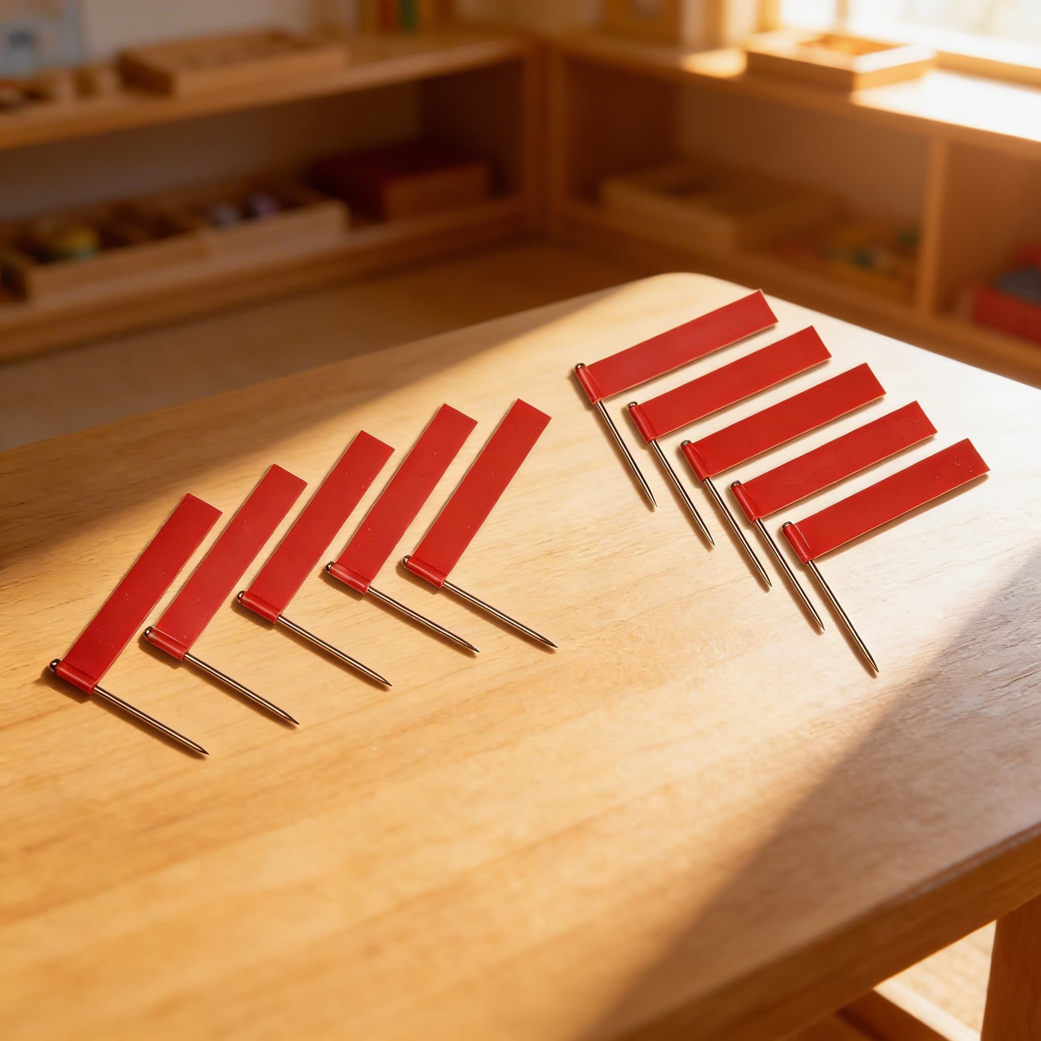 Extra vlaječky: Červené (10 ks) — Při použití