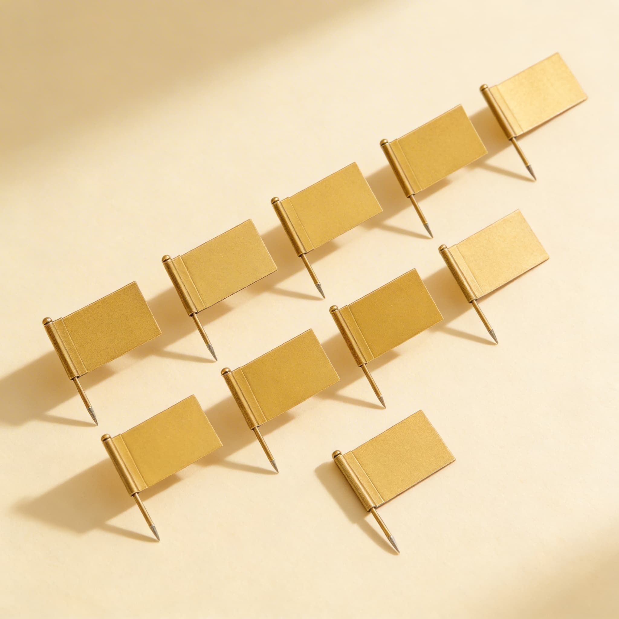 Extra vlaječky: Zlaté (10 ks) — Boční pohled