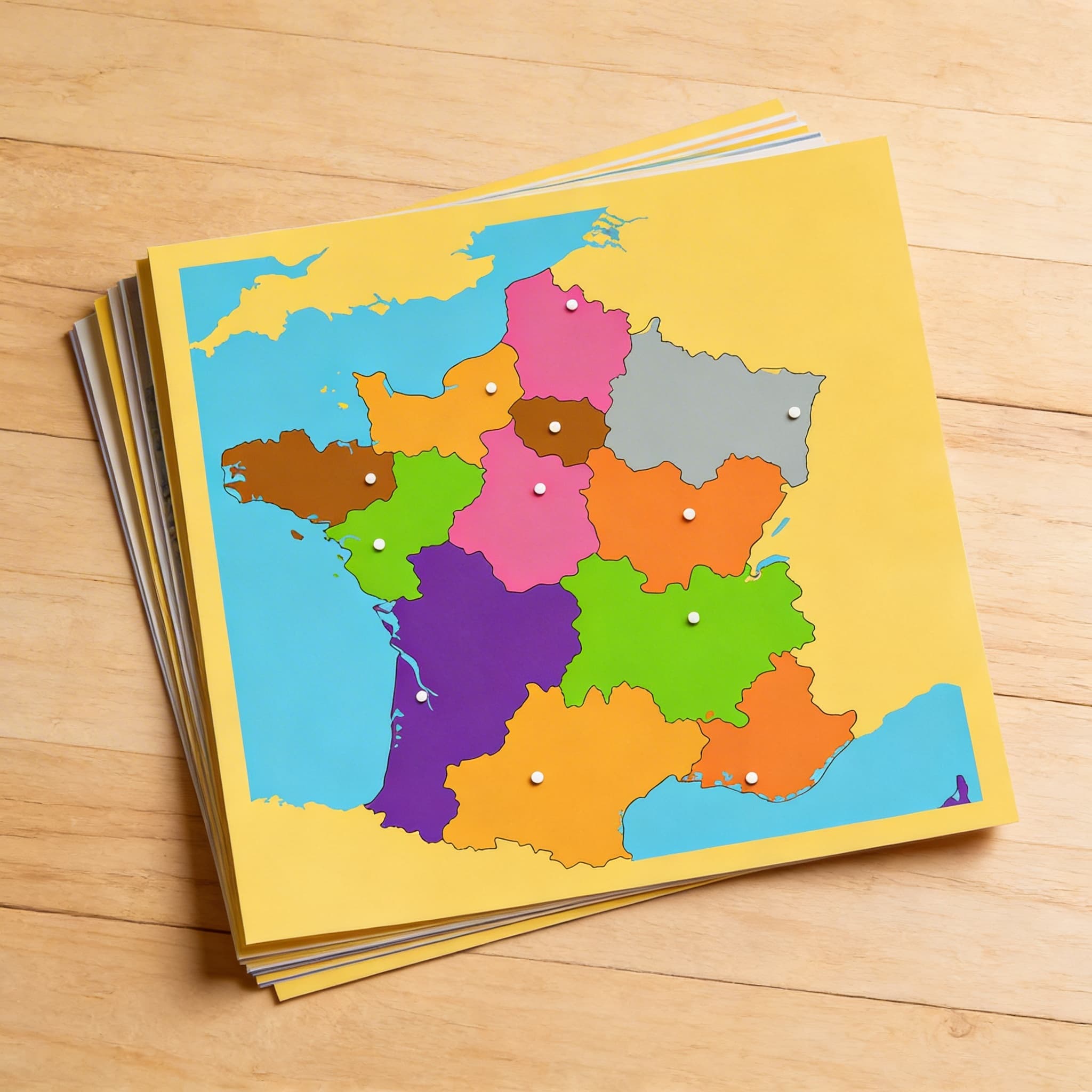 Puzzlekarte: Frankreich — Ansicht 2