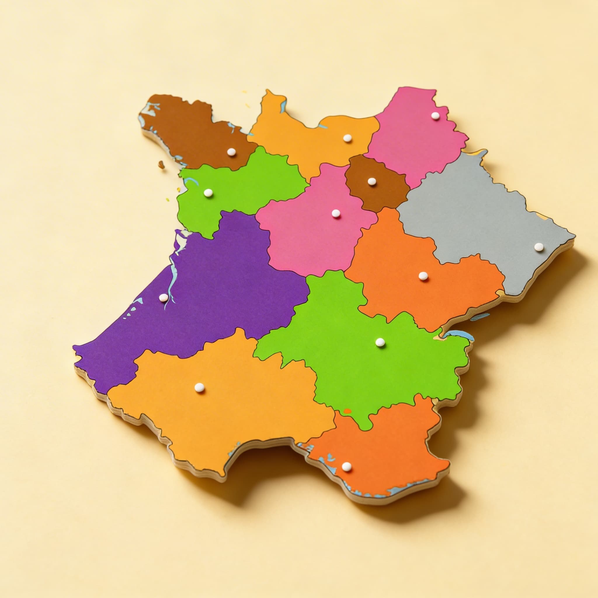 Puzzlekarte: Frankreich