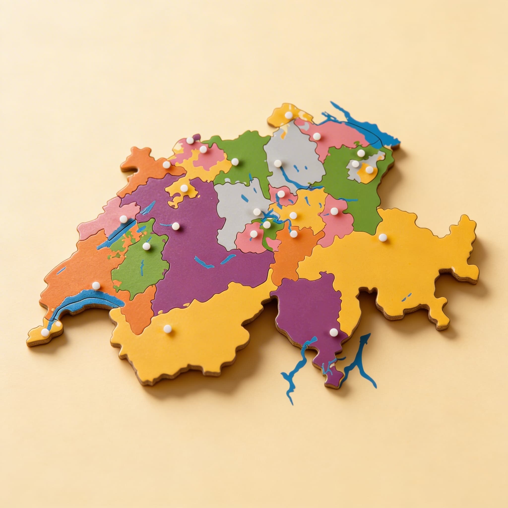 Puzzlekarte: Schweiz