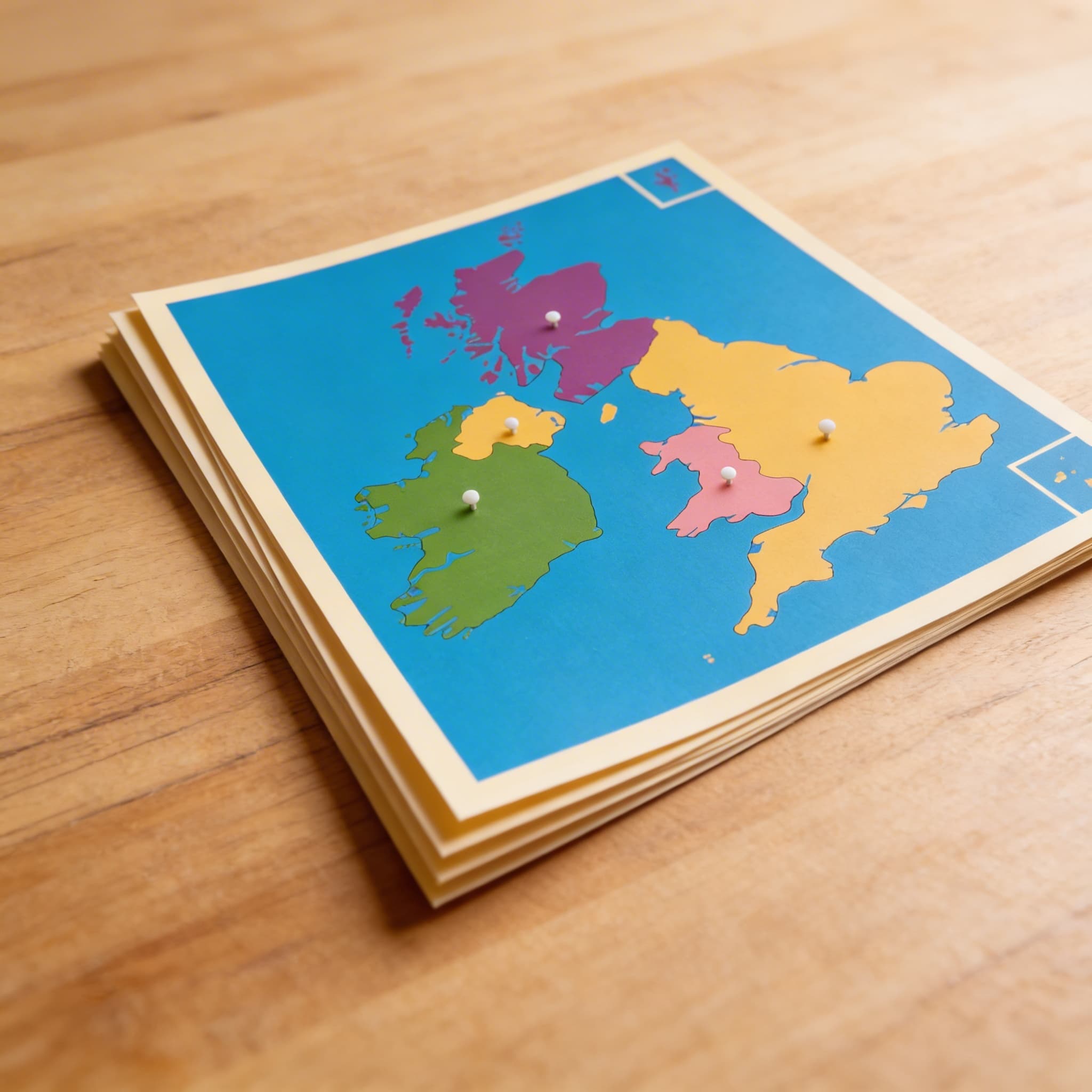 Puzzlekarte: Das Vereinigte Königreich und Irland — Ansicht 2