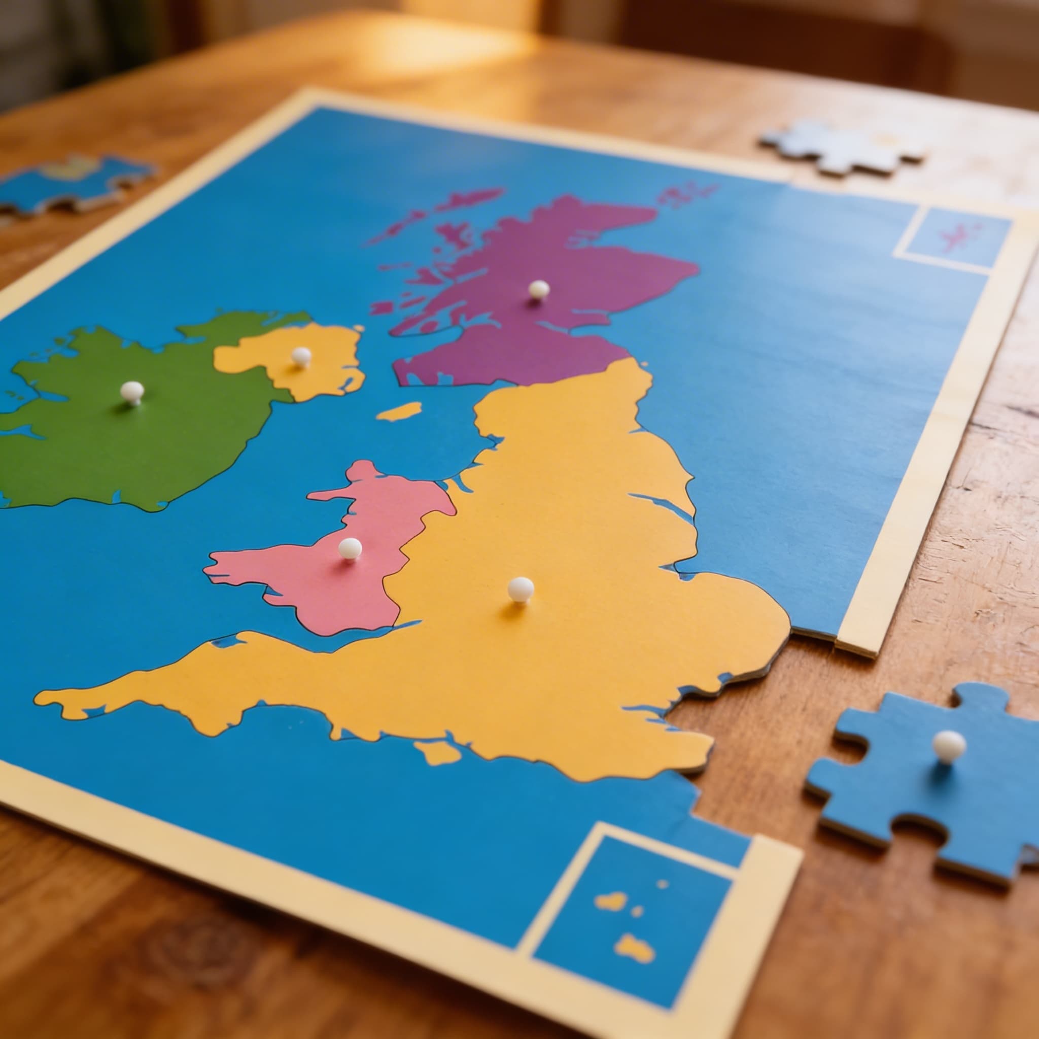 Puzzlekarte: Das Vereinigte Königreich und Irland — Ansicht 3