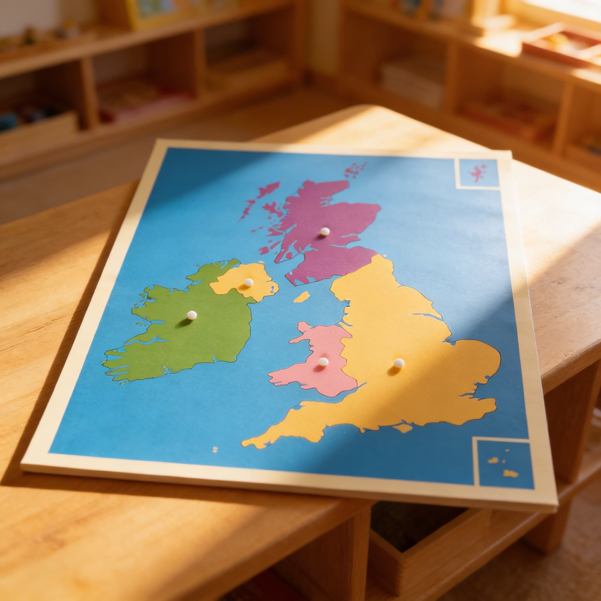 Puzzlekarte: Das Vereinigte Königreich und Irland — Ansicht 4