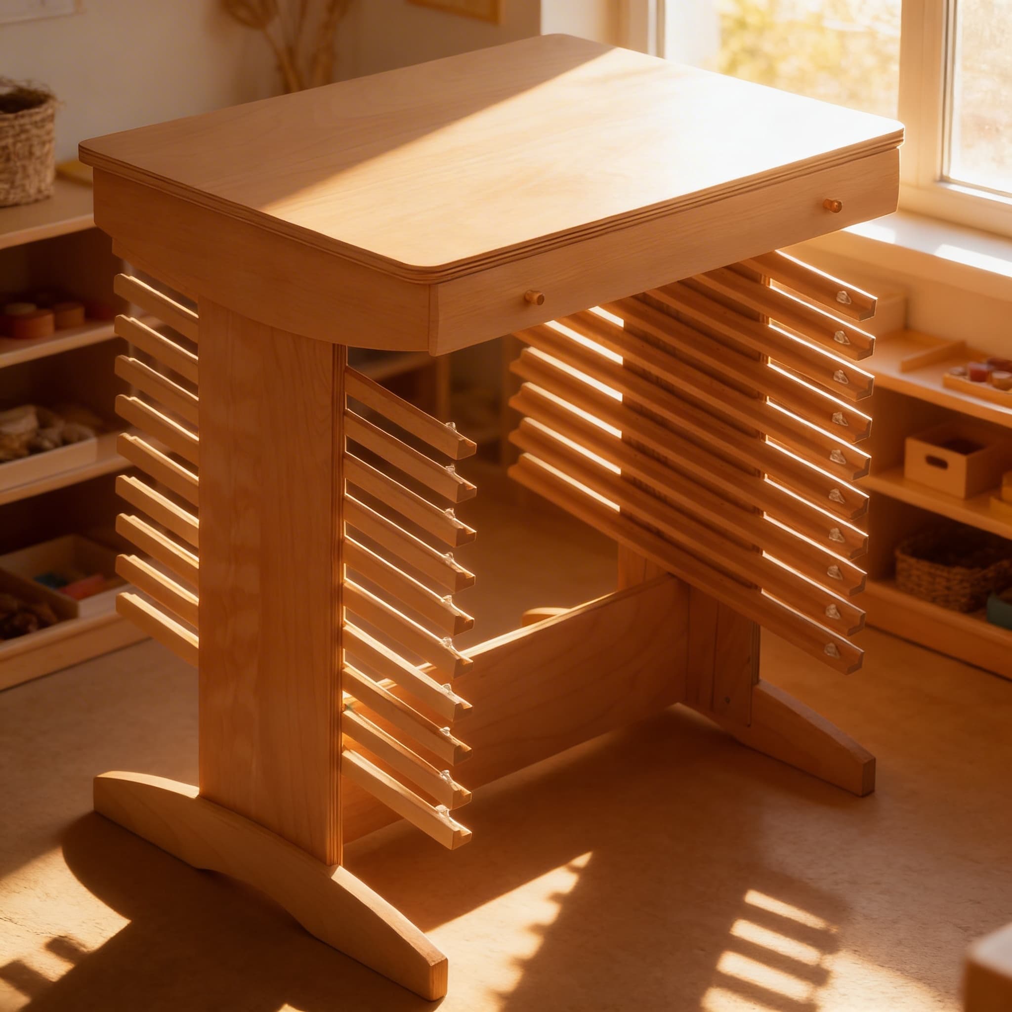 Puzzlekarten-Ständer — Spezielle Aufbewahrung für Geografiekarten — Im Einsatz