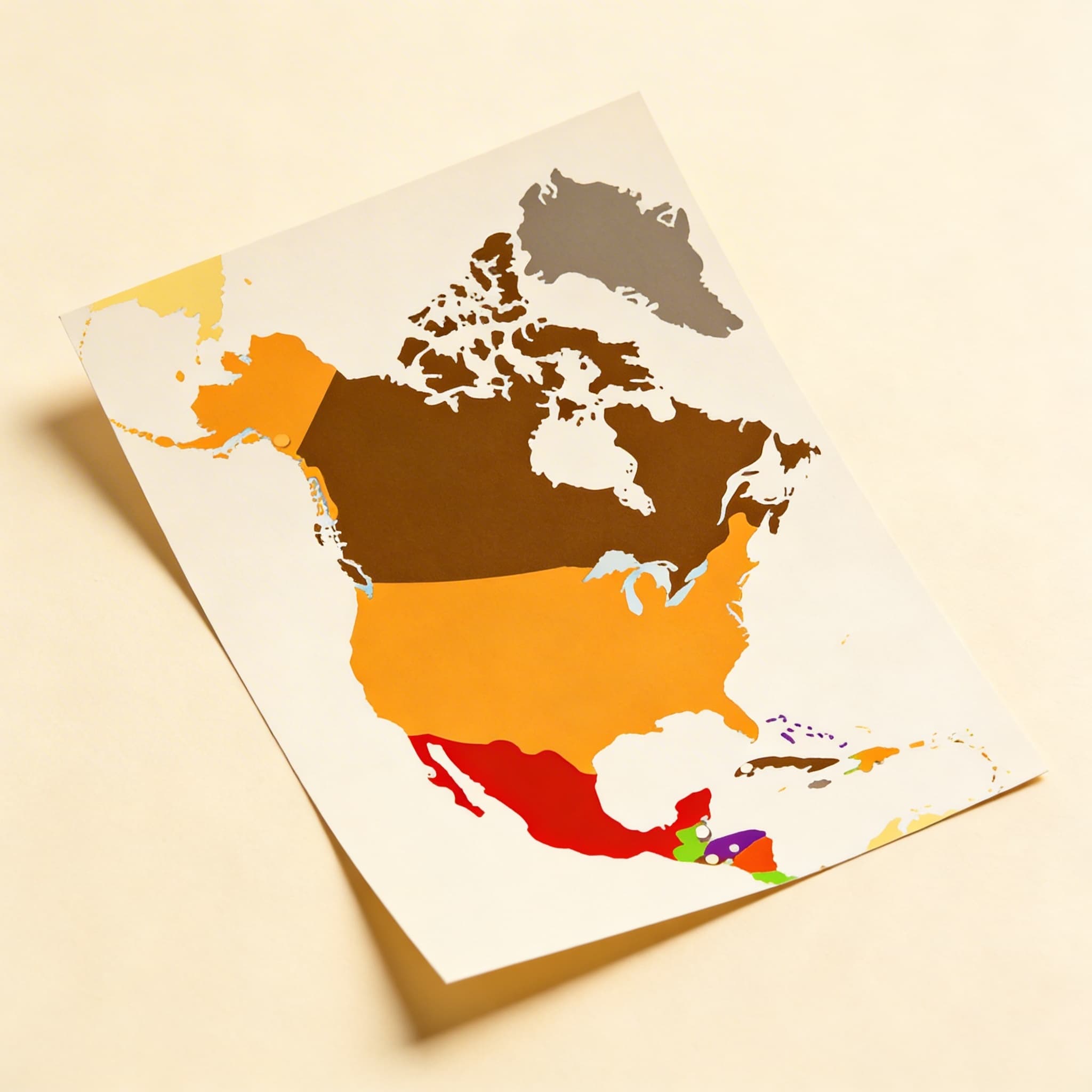 Puzzlekarte: Nordamerika