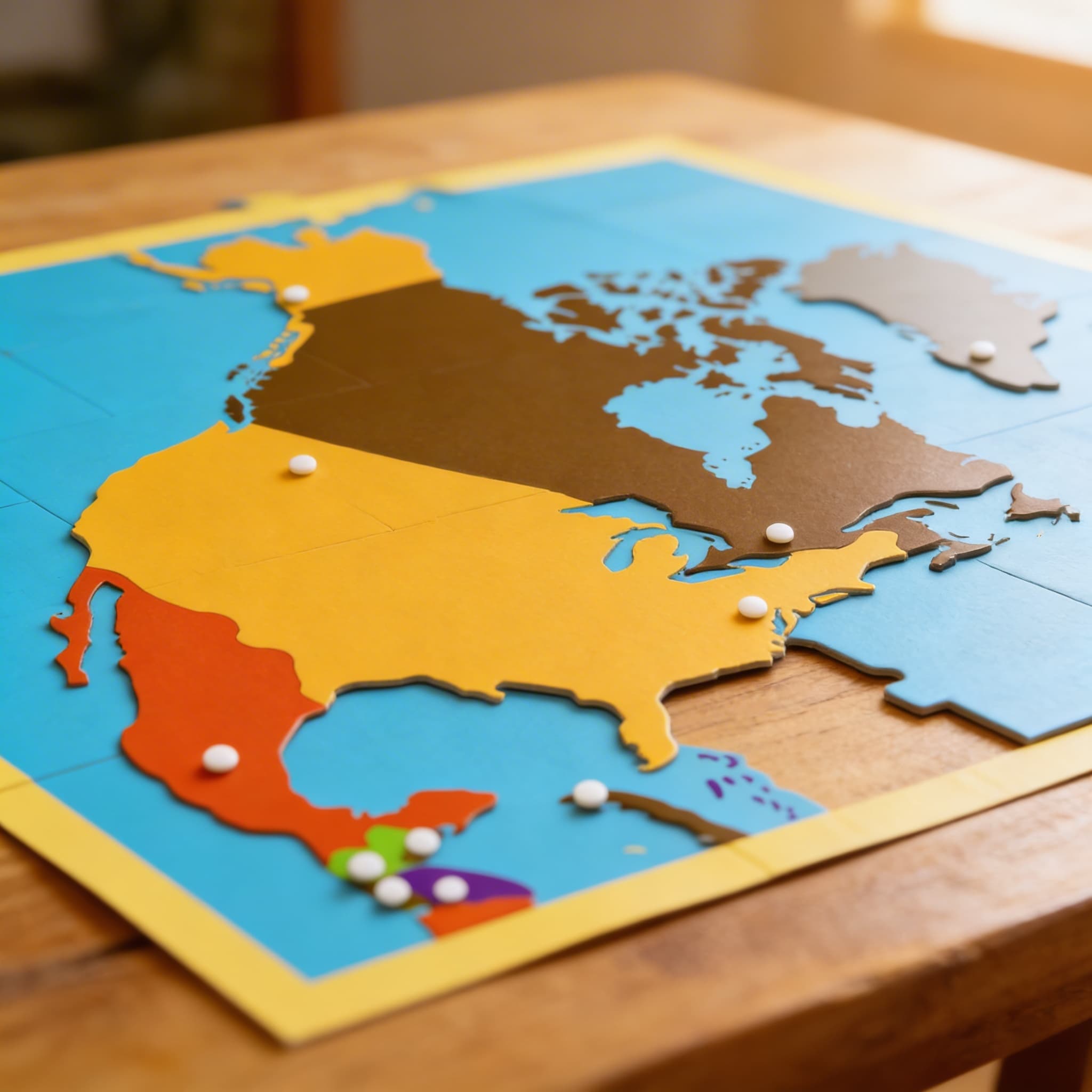 Puzzlekarte: Nordamerika — Ansicht 3