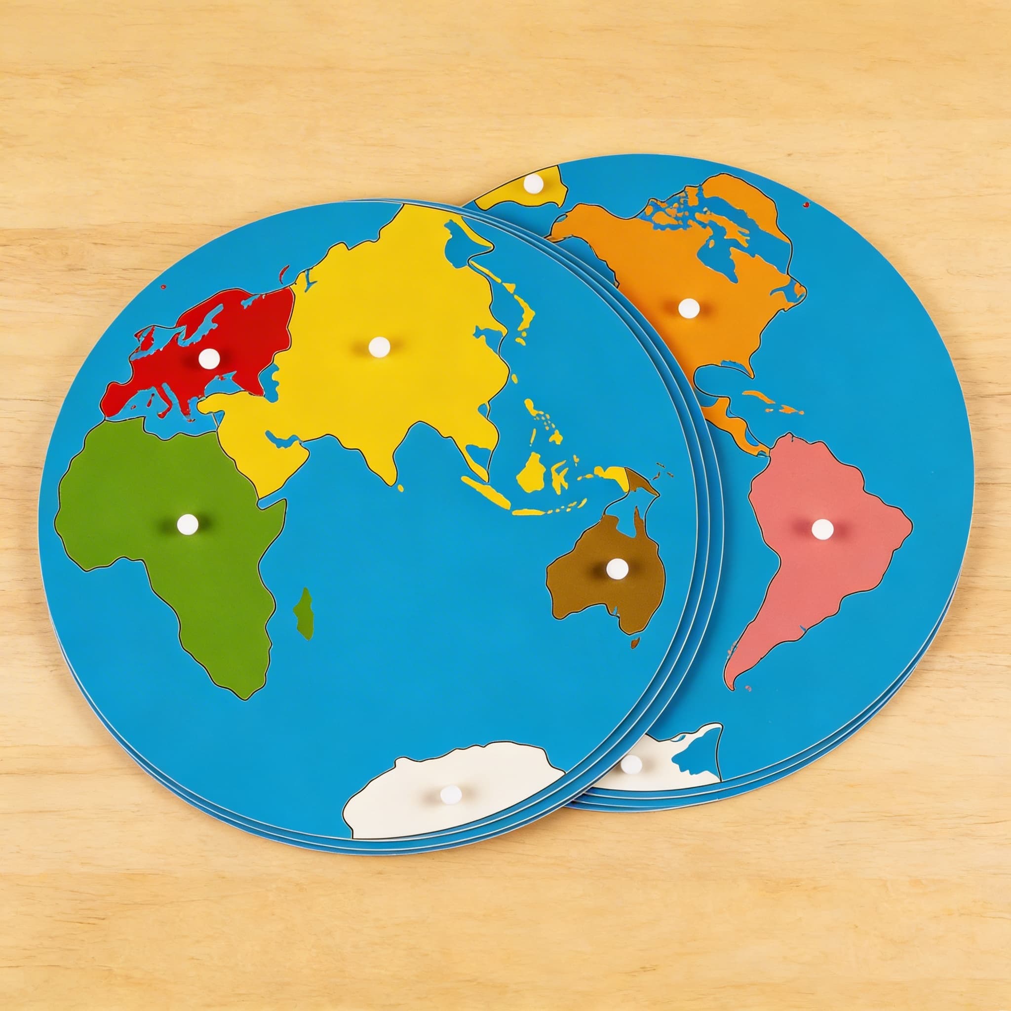 Puzzlekarte: Weltkarte — Asien-Ansicht — Ansicht 2