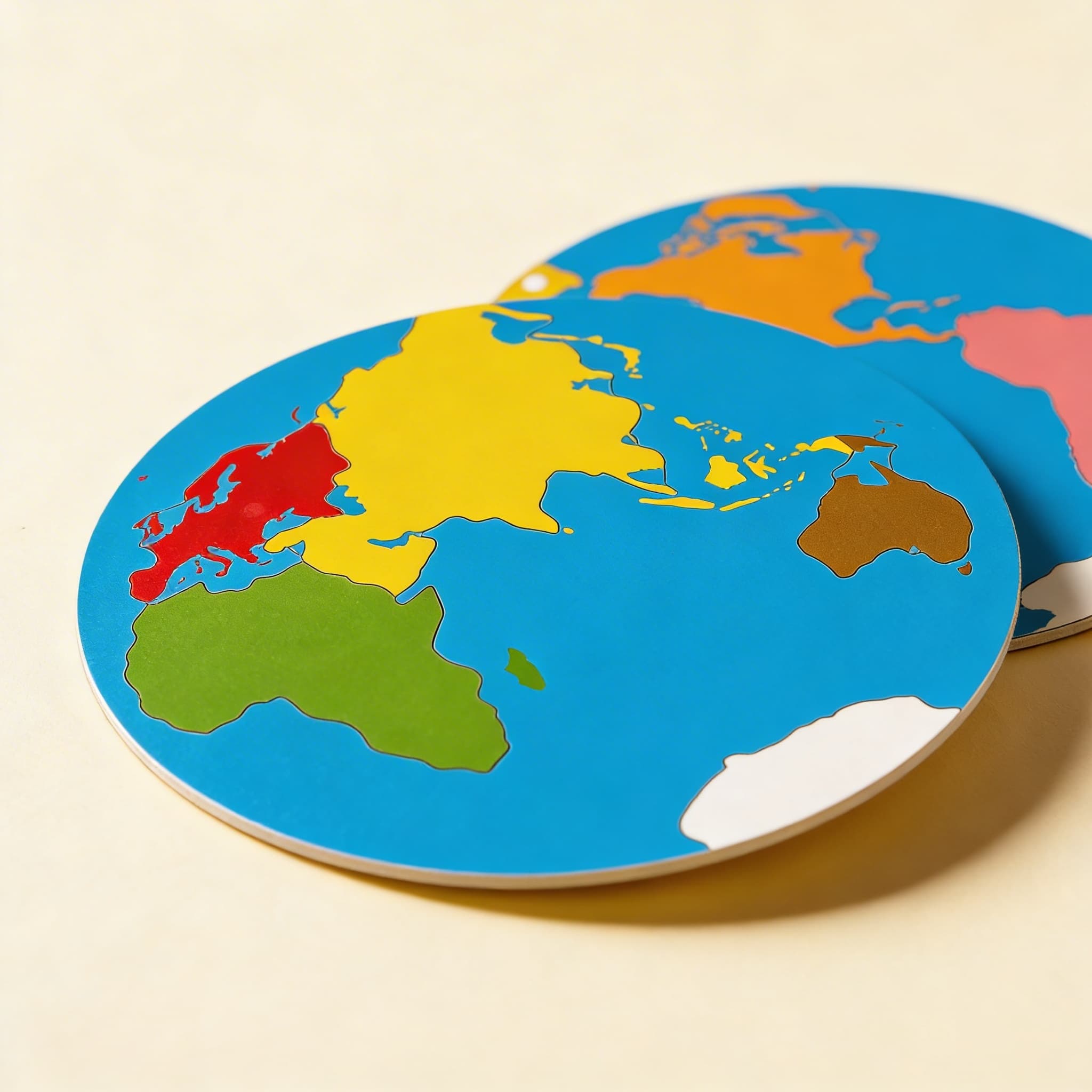 Puzzlekarte: Weltkarte — Asien-Ansicht