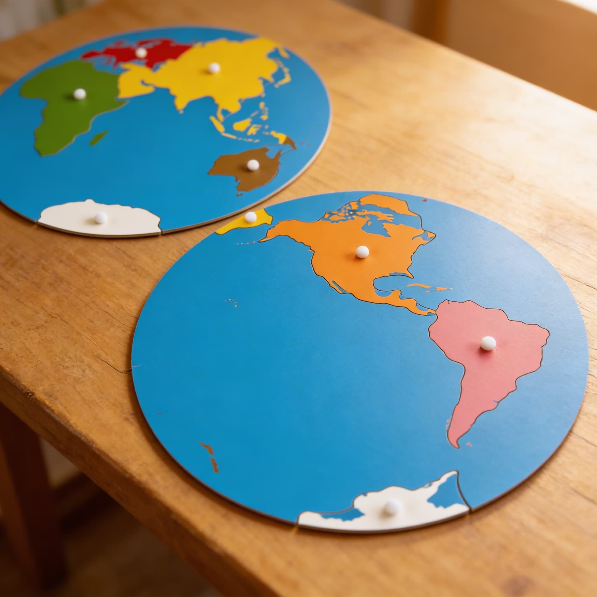 Puzzlekarte: Weltkarte — Asien-Ansicht — Ansicht 3