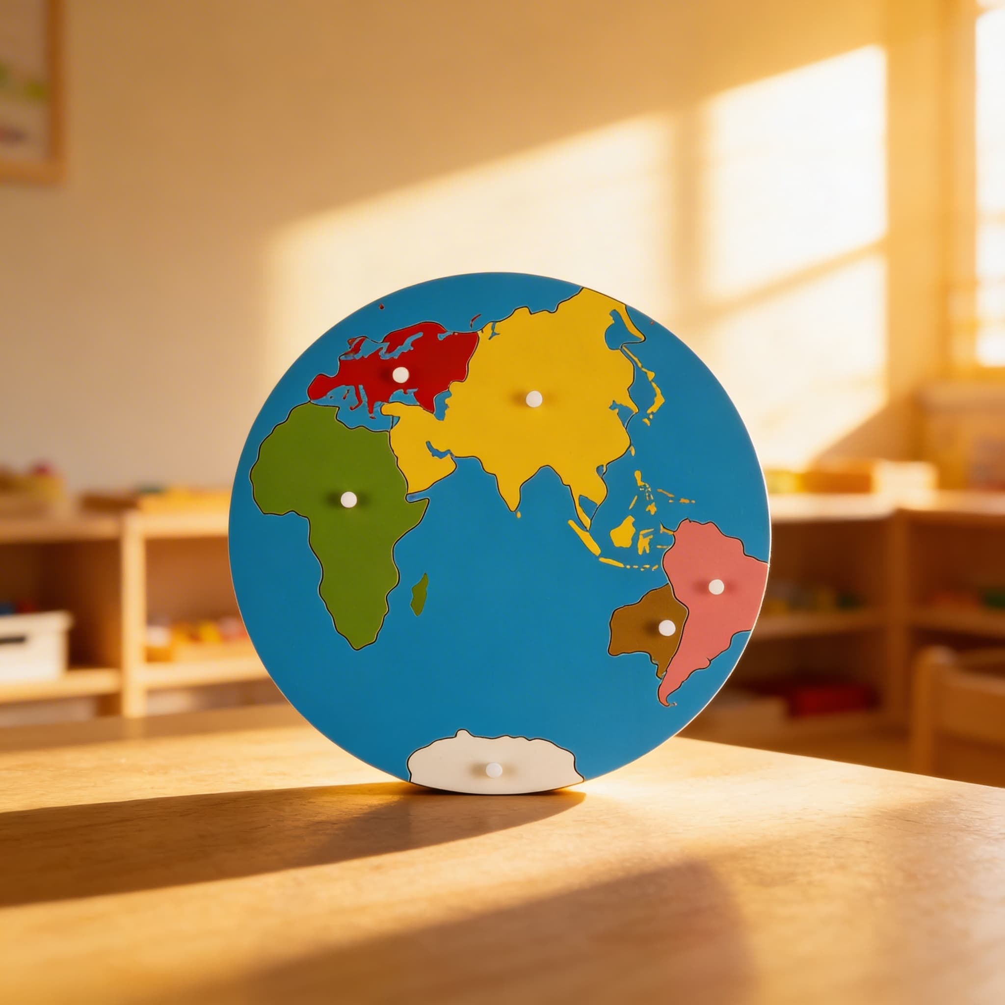 Puzzlekarte: Weltkarte — Asien-Ansicht — Ansicht 4