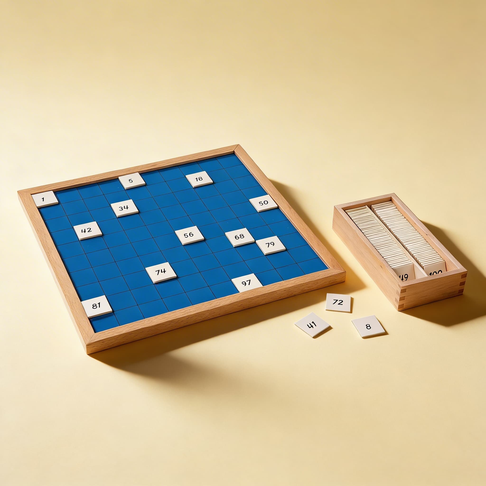 Stovková tabule — řazení čísel — Katalogový pohled