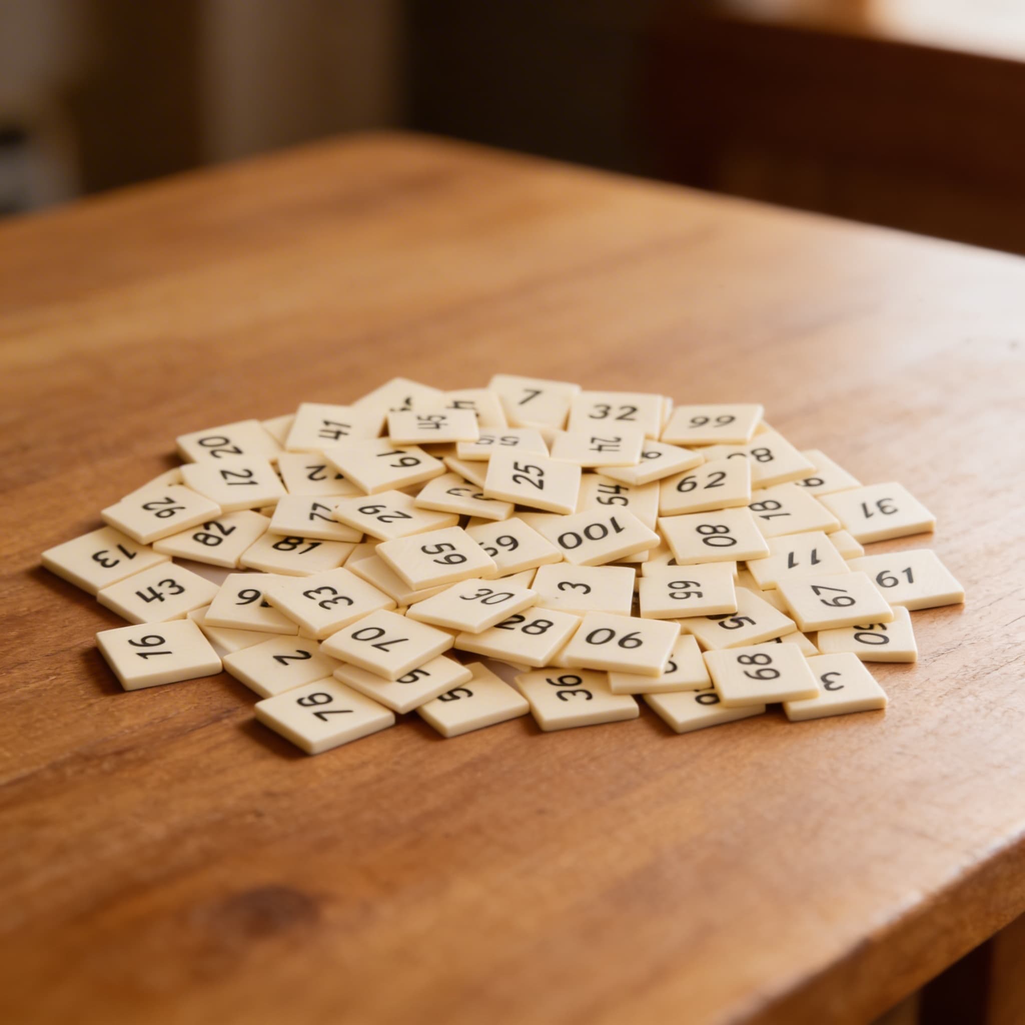 Stovková tabule: pouze dlaždice — Detailní pohled