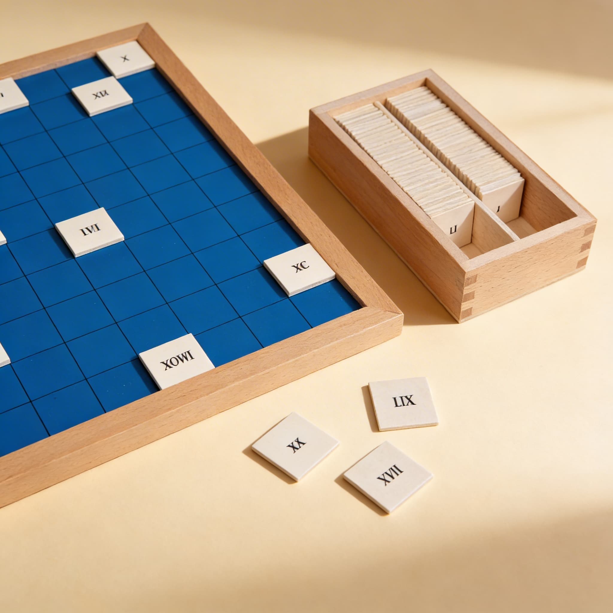 Stovková tabule s římskými číslicemi — Boční pohled