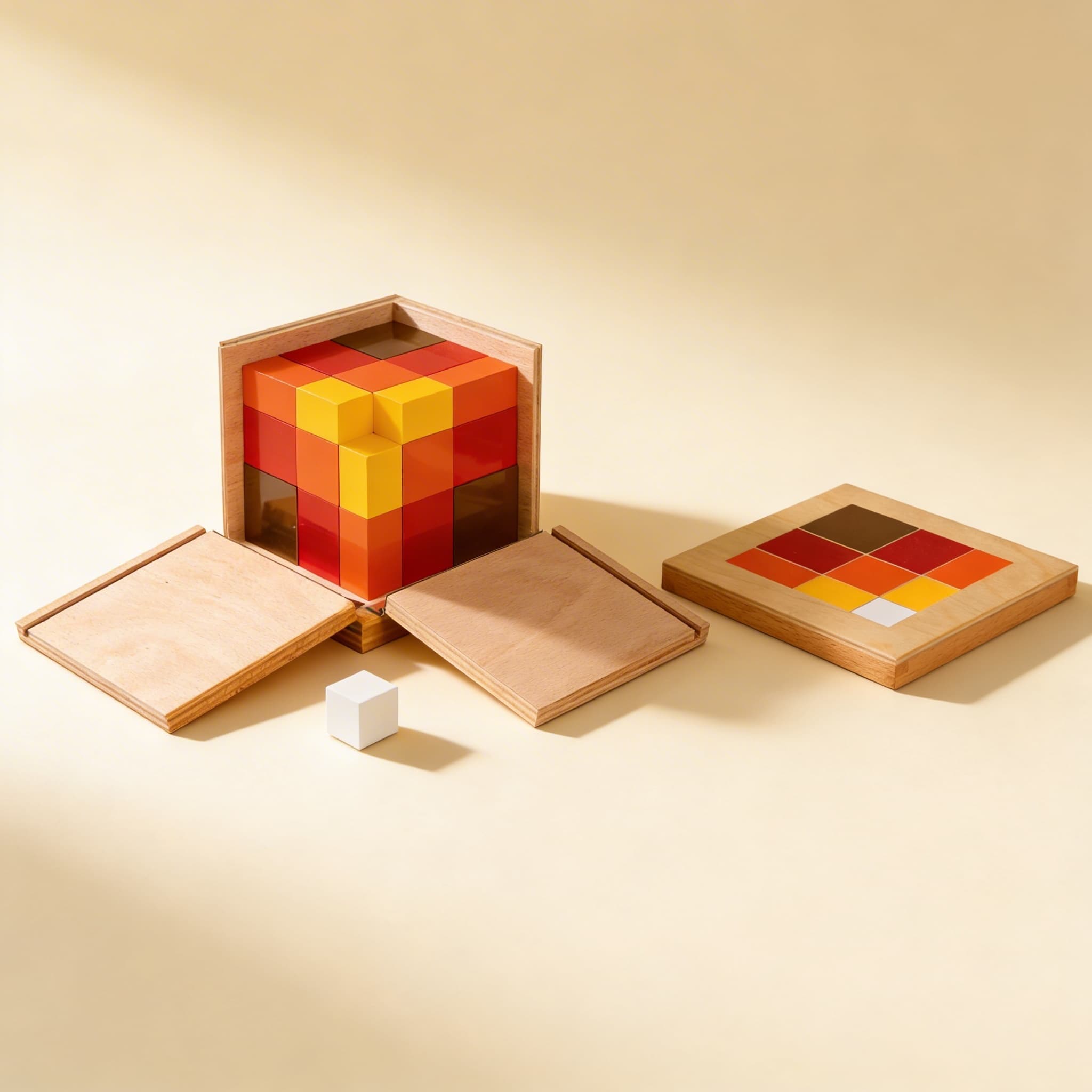 Arithmetischer Trinomialwürfel — Fortgeschrittene Formelexploration — Seitenansicht