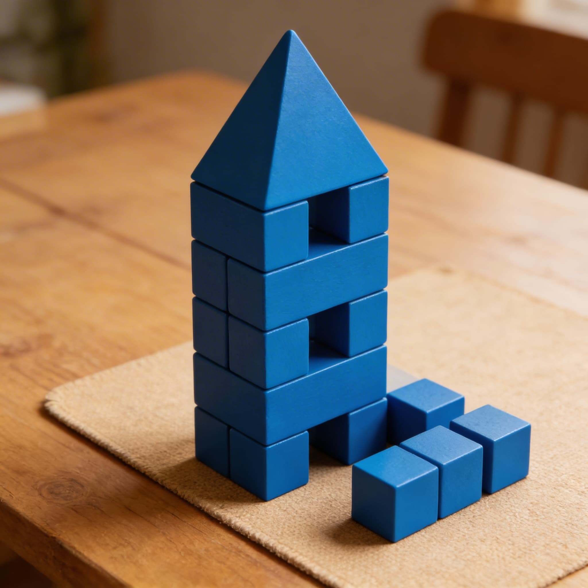 Dreieckiger Prisma — dreiseitiger geometrischer Körper — Detailansicht