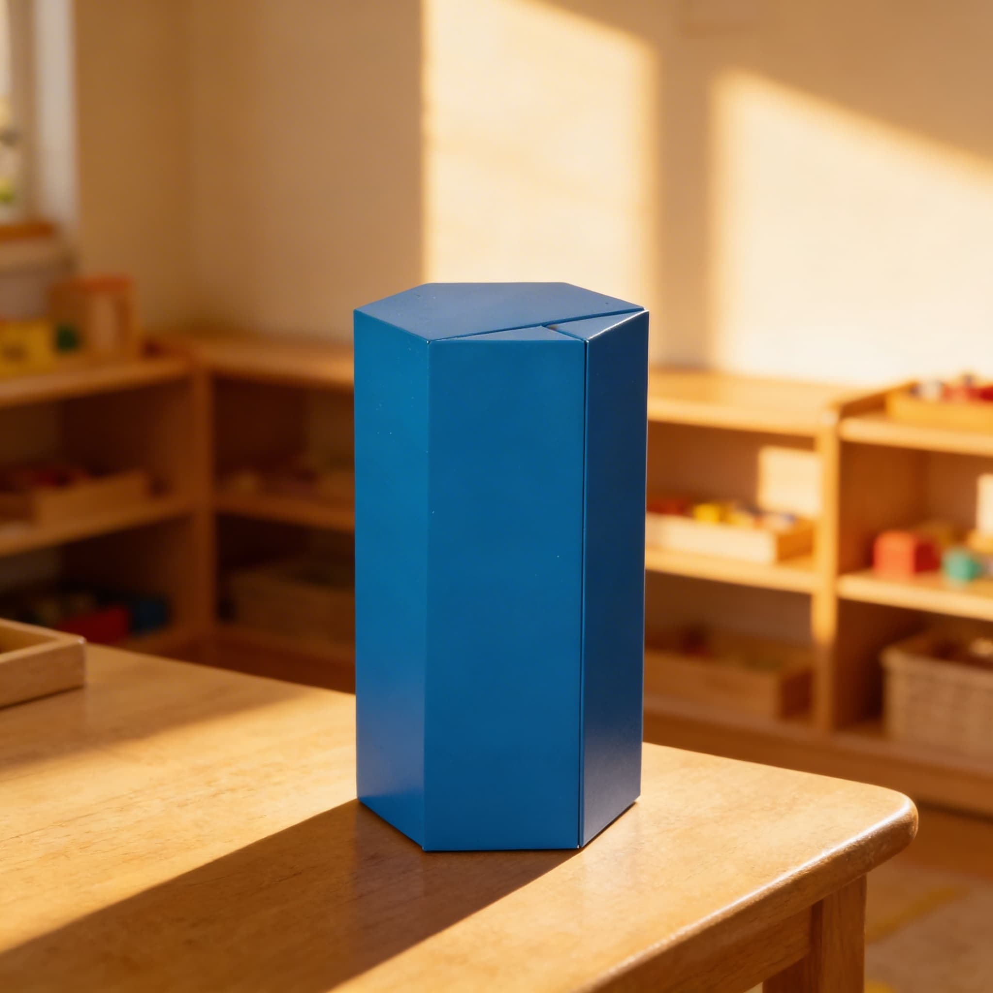 Geteiltes Sechseckiges Prisma — Zerlegbare 3D-Form — Im Einsatz