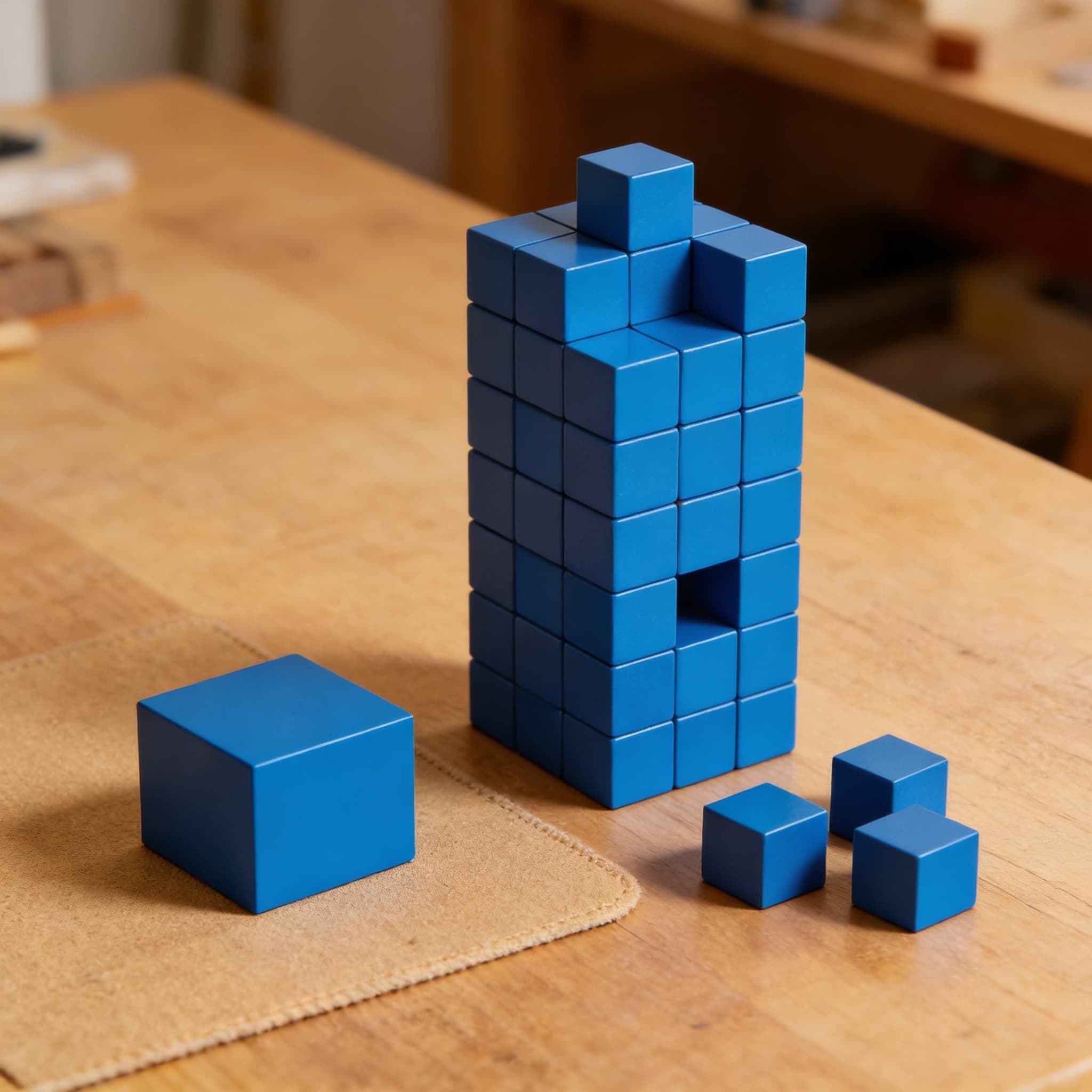 Quadratprisma — Kurzer geometrischer Körper — Detailansicht