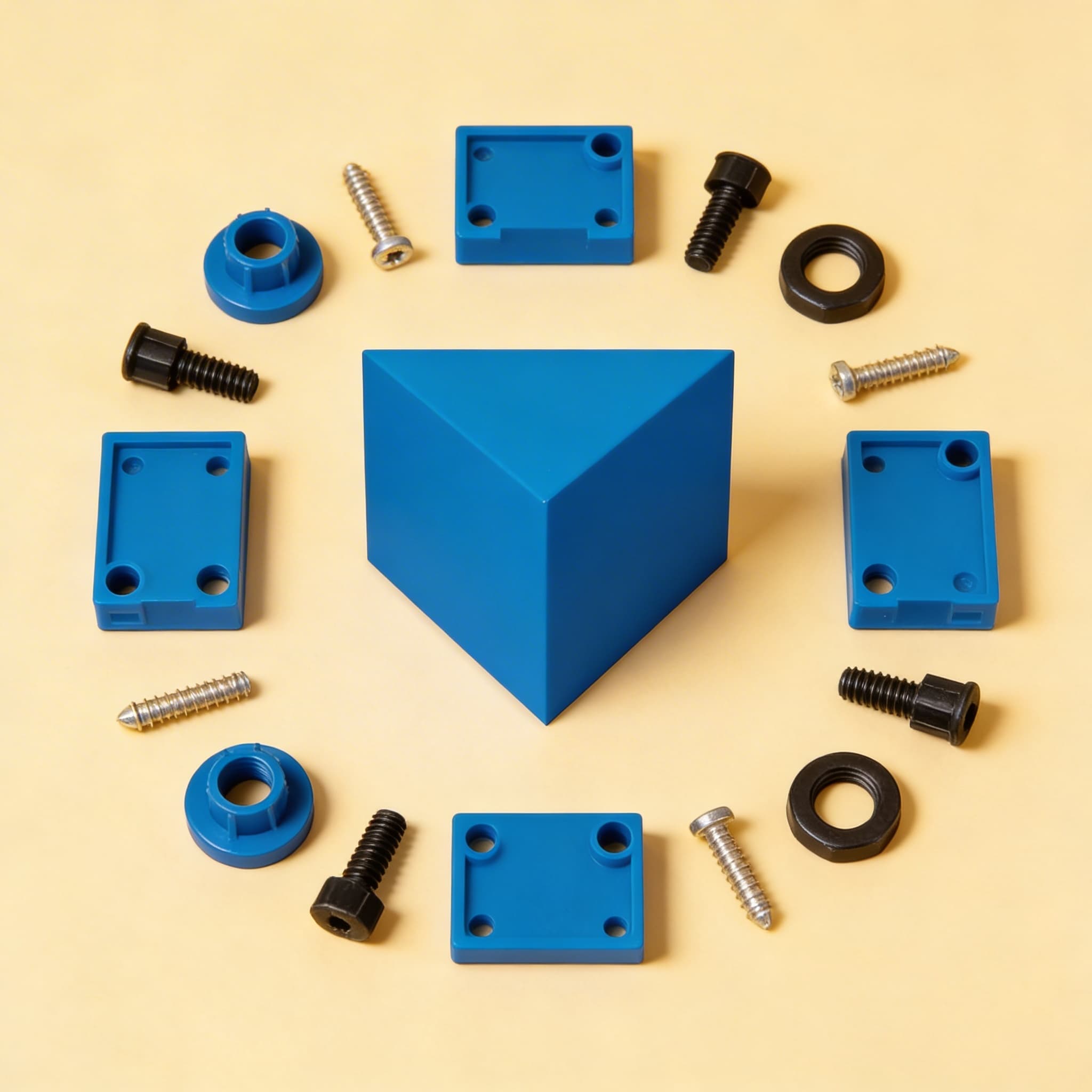 Dreiecksprisma — Kurzer geometrischer Körper — Seitenansicht