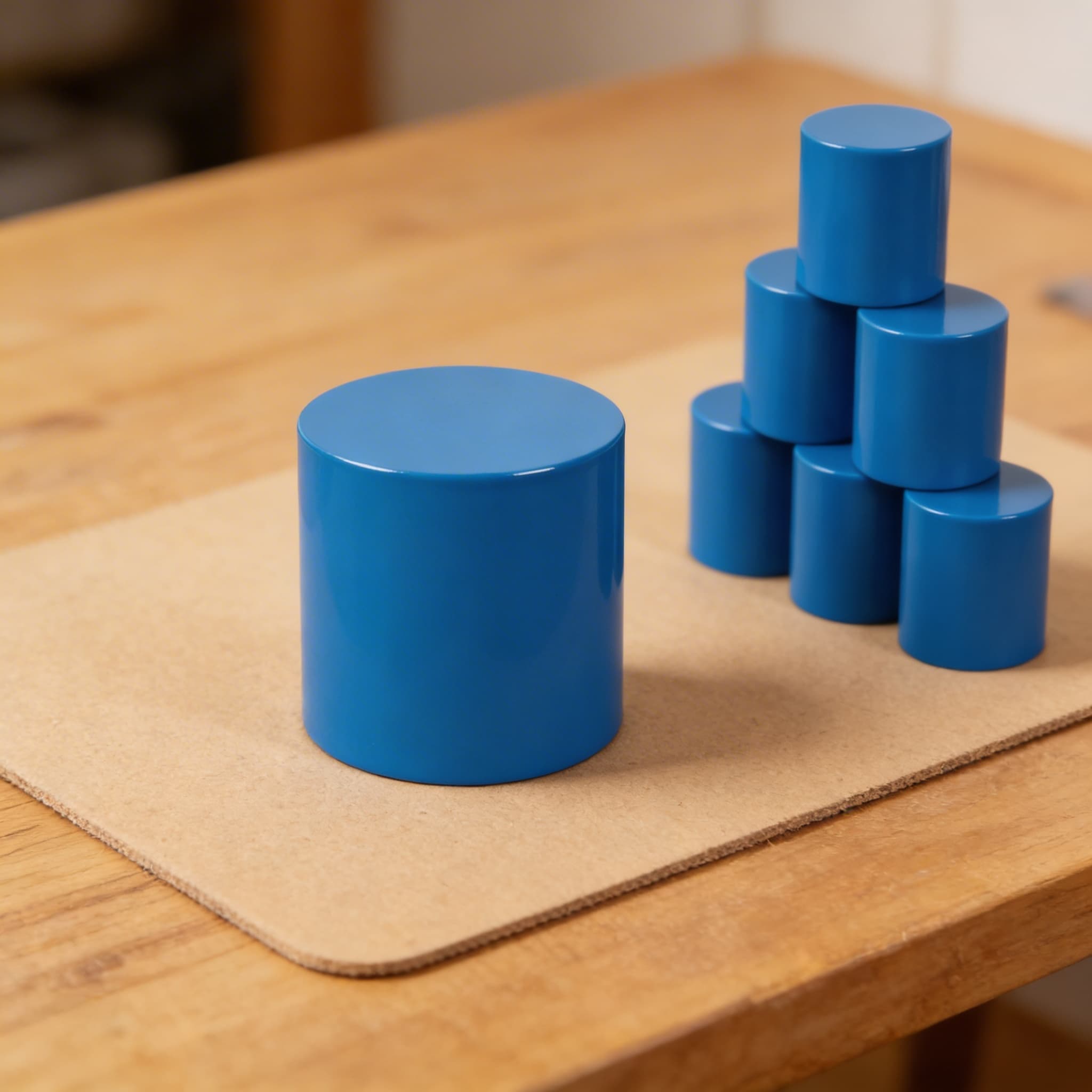 Krátký válec — Geometrické těleso pro základní objevování — Detailní pohled