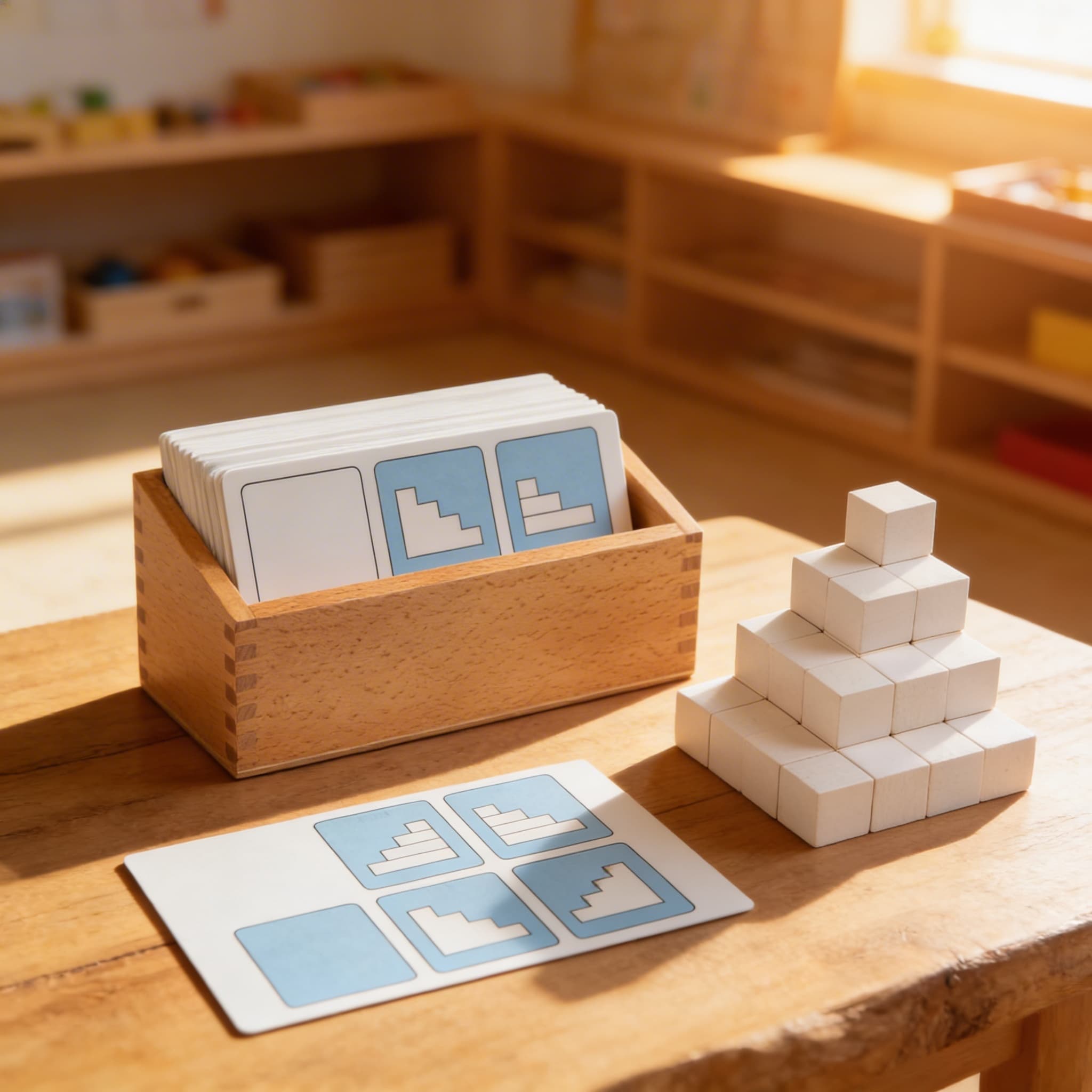 Cube Up! — 3D-Bau-Challenge mit weißen Würfeln — Im Einsatz