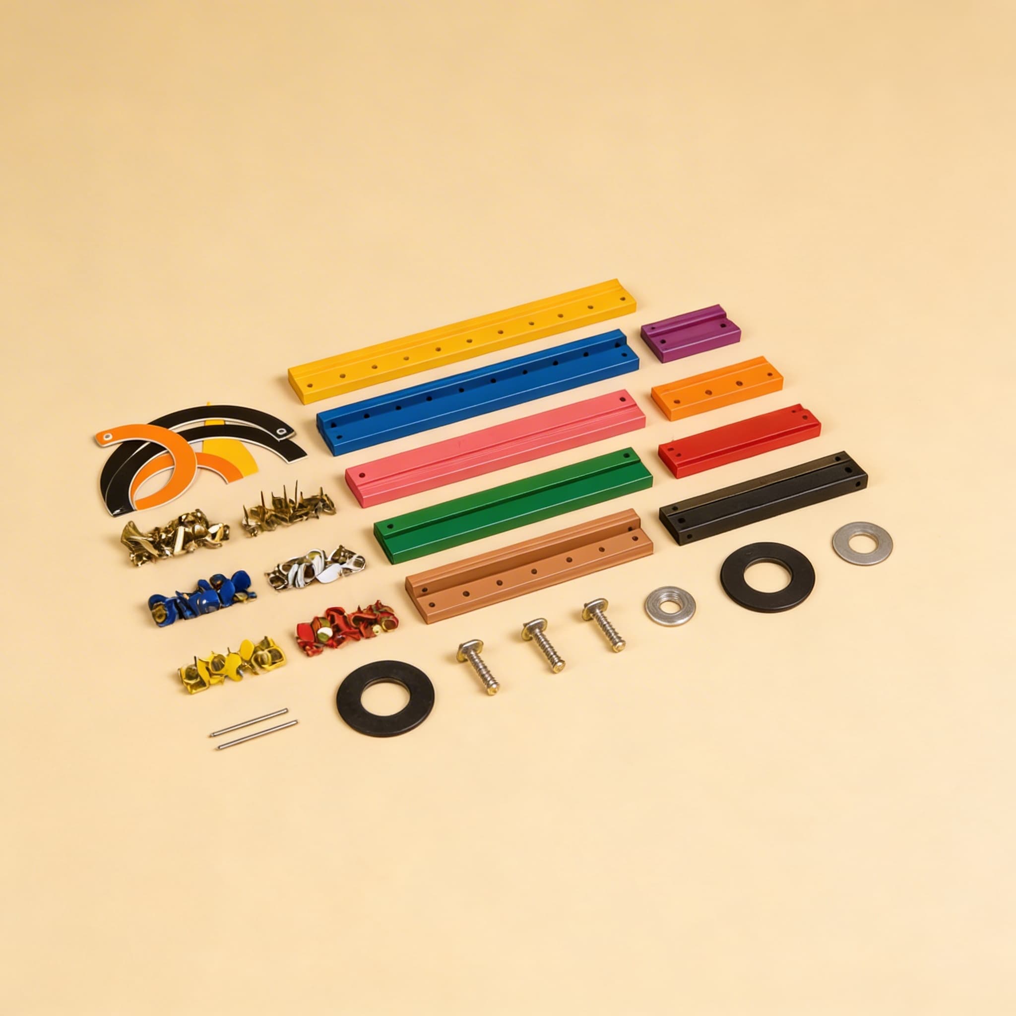 Geometrische Stäbe — 2D & 3D Konstruktionsmaterial — Seitenansicht